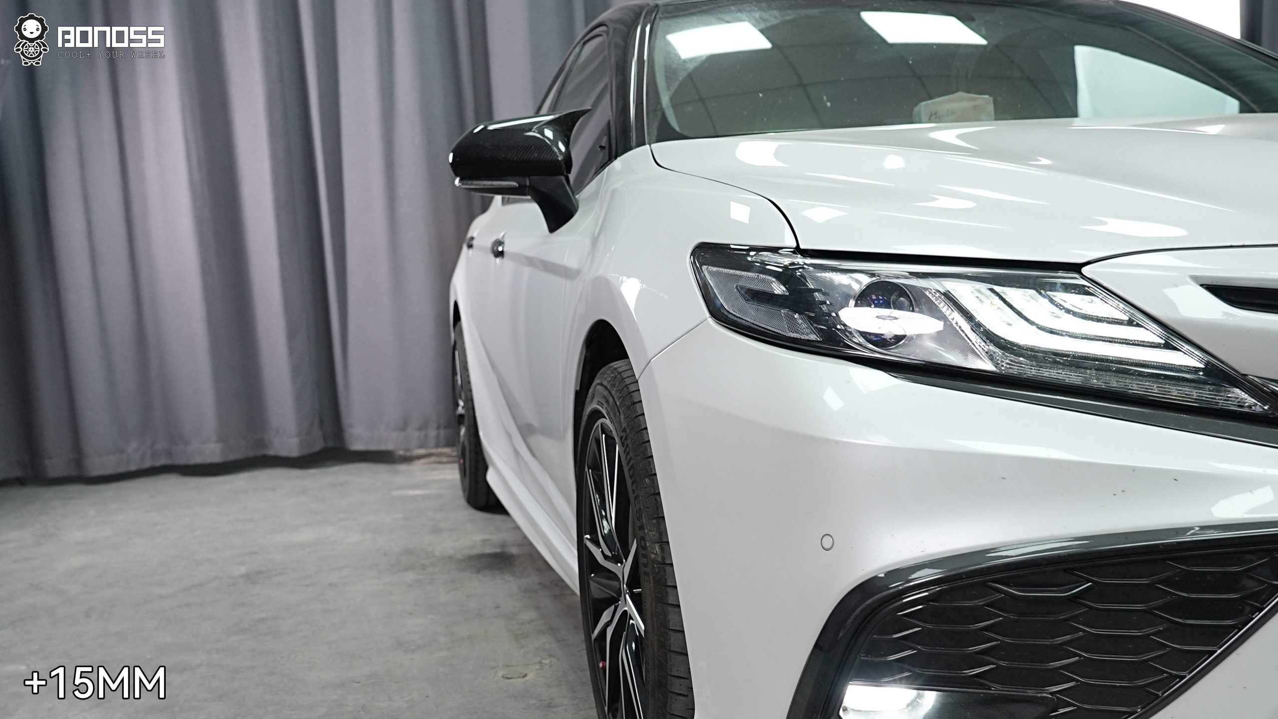 BONOSS Forged Active Cooling 2021 Toyota Camry Wheel Spacers Front 15mm Rear 20mm Before and After (3)