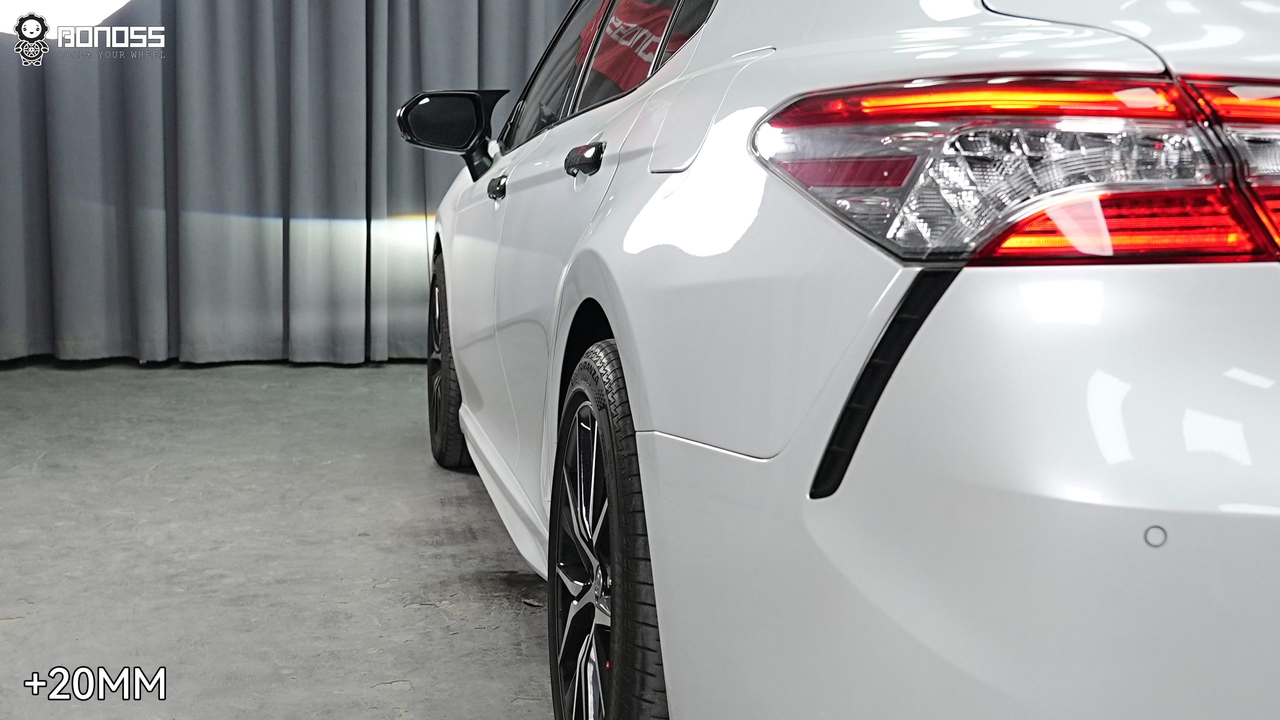 BONOSS Forged Active Cooling 2021 Toyota Camry Wheel Spacers Front 15mm Rear 20mm Before and After (4)