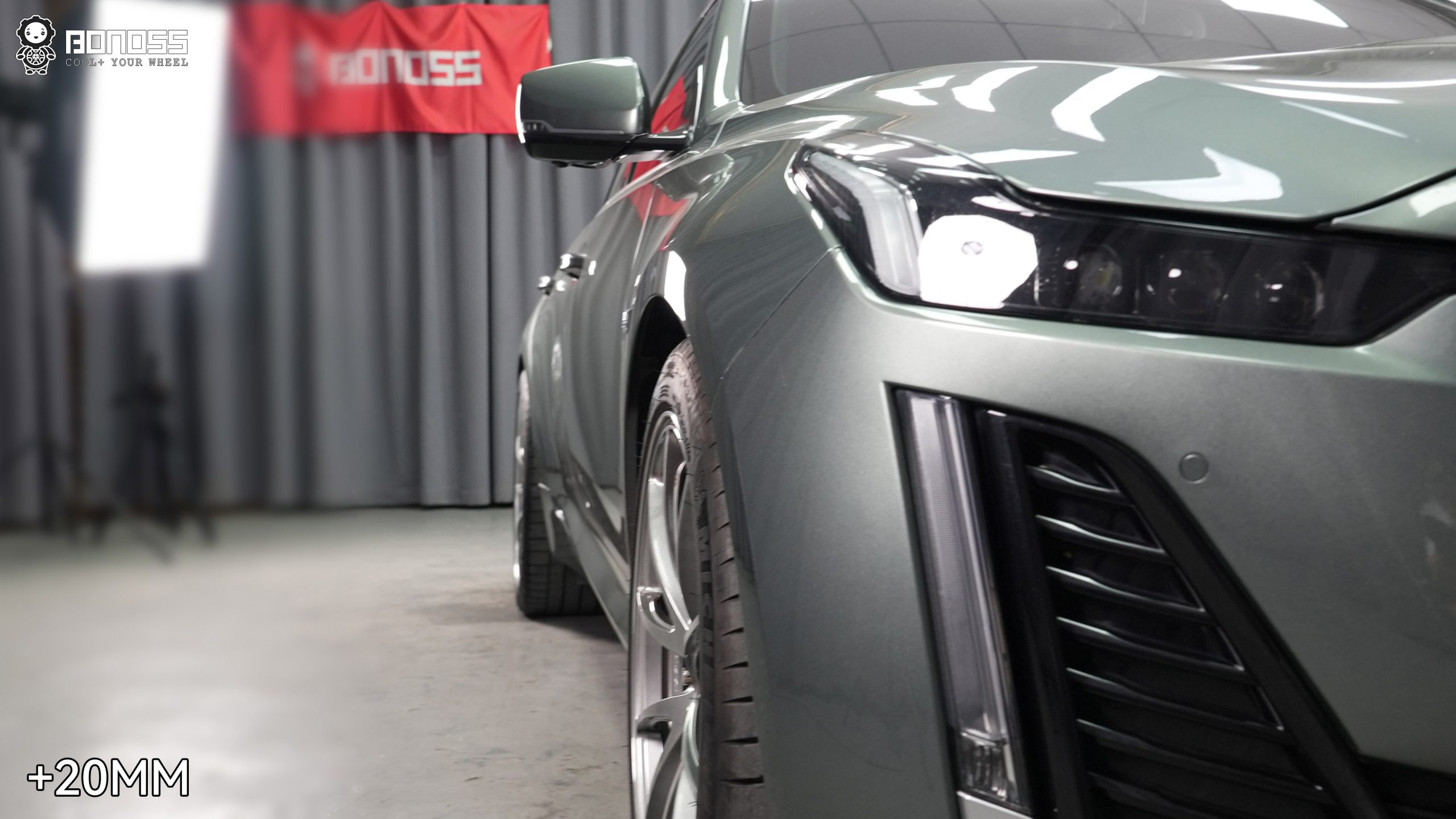 BONOSS Forged Active Cooling 2022 Cadillac CT5 Wheel Spacers Front 20mm Rear 25mm Before and After (4)