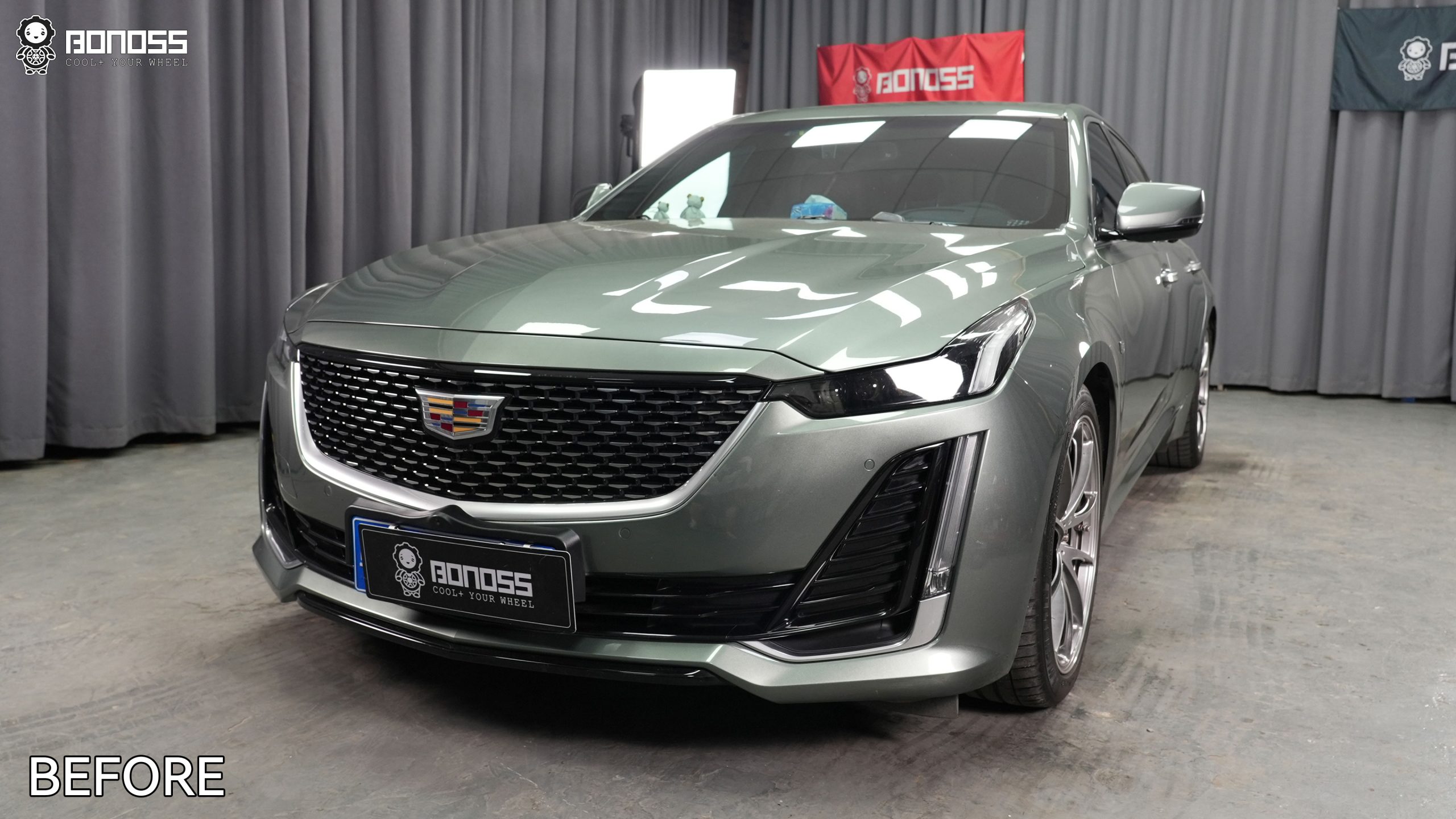 BONOSS Forged Active Cooling 2022 Cadillac CT5 Wheel Spacers Front 20mm Rear 25mm Before and After (7)