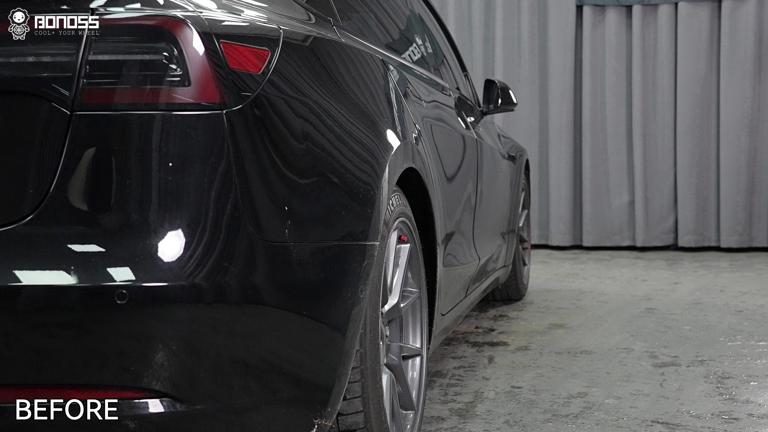 BONOSS Forged Active Cooling 2022 Tesla Model 3 Wheel Spacers Front 18mm Rear 25mm Before and After (11)