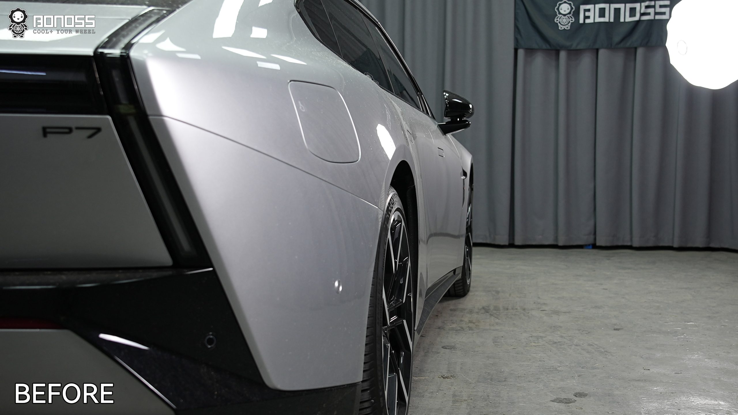 BONOSS Forged Active Cooling 2025 XPeng P7 Wheel Spacers Front 20mm Rear 20mm Before and After (11)