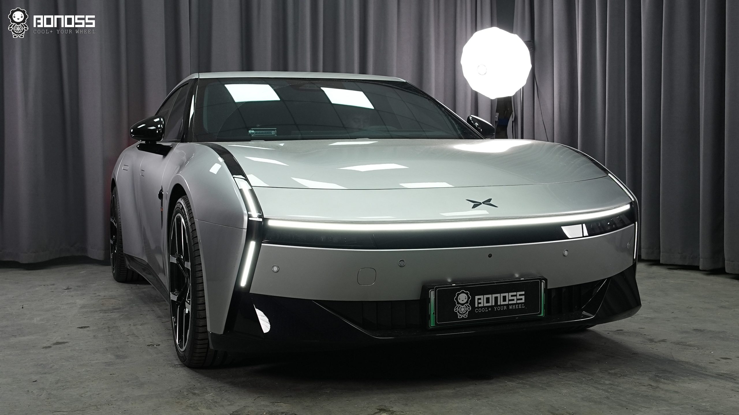 BONOSS Forged Active Cooling 2025 XPeng P7 Wheel Spacers Front 20mm Rear 20mm Before and After (2)