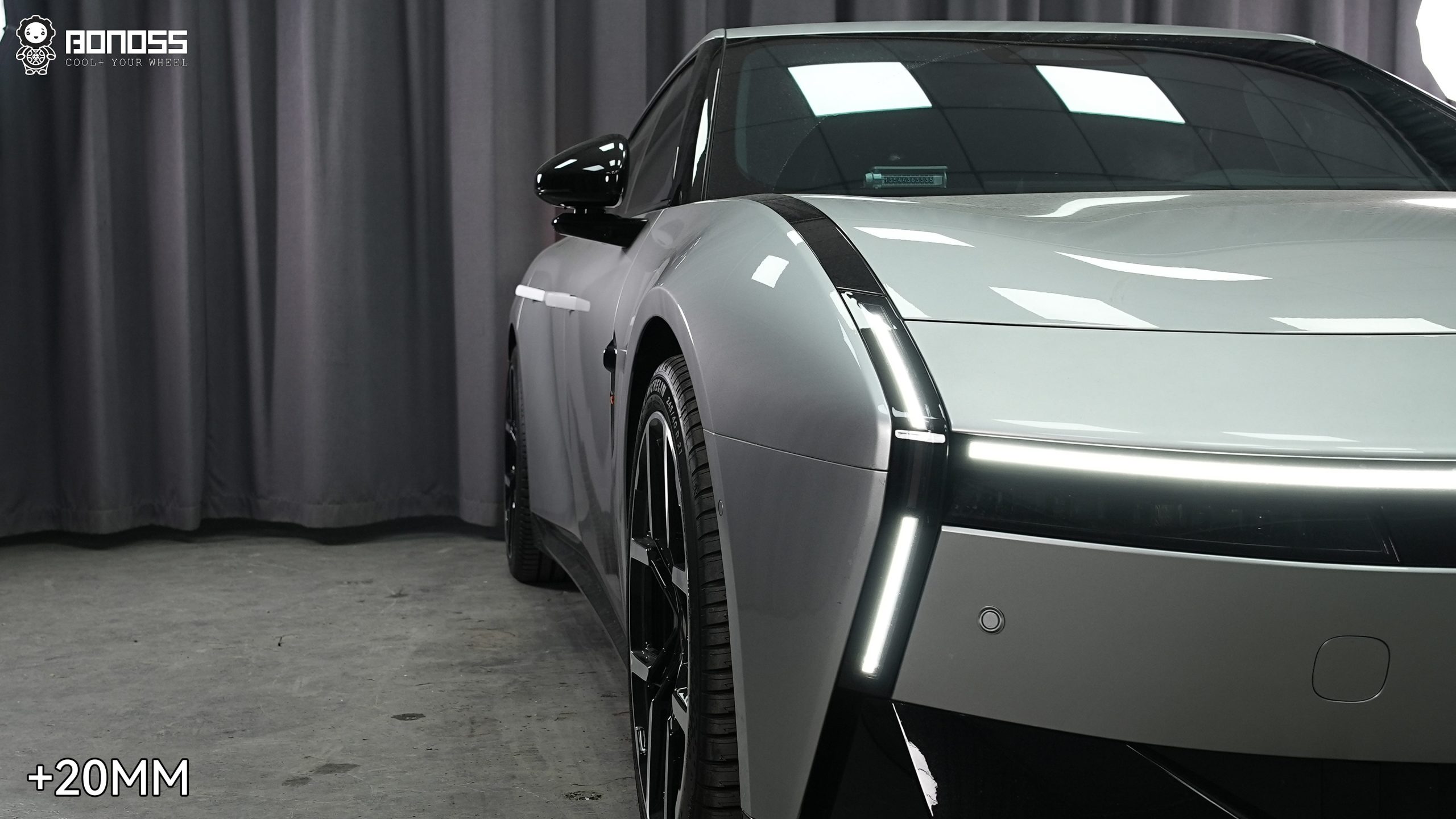 BONOSS Forged Active Cooling 2025 XPeng P7 Wheel Spacers Front 20mm Rear 20mm Before and After (4)