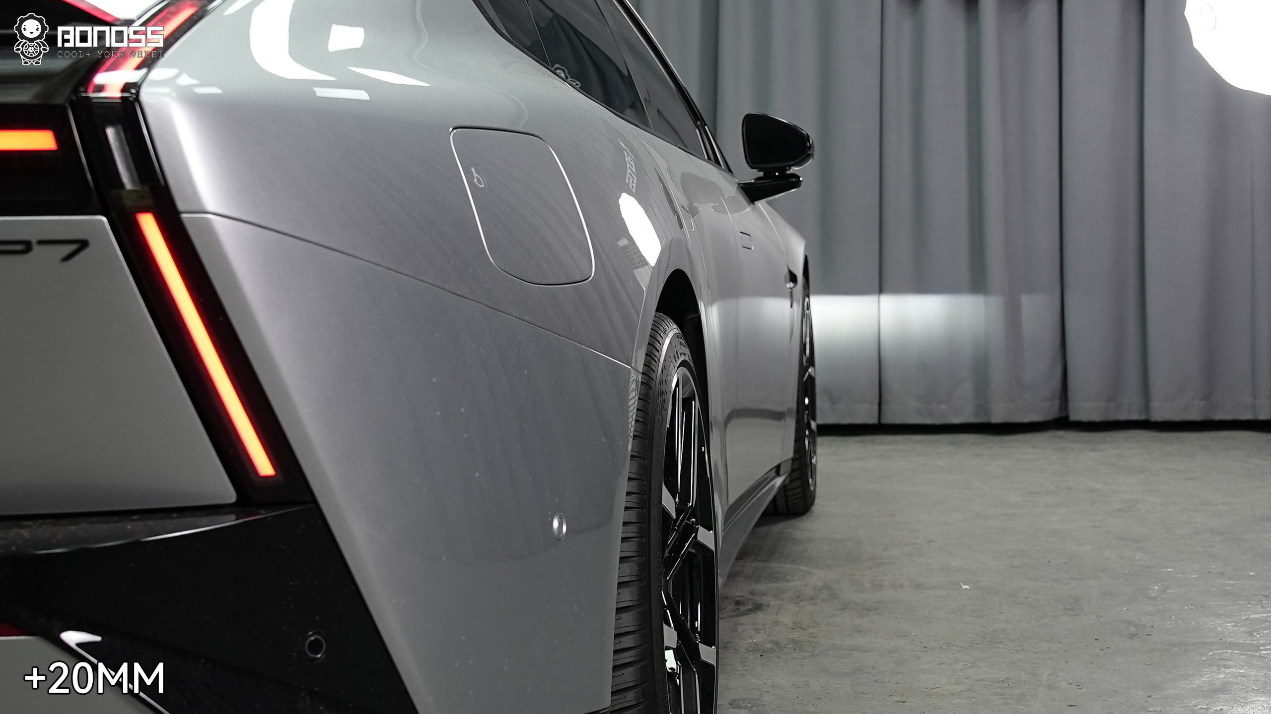 BONOSS Forged Active Cooling 2025 XPeng P7 Wheel Spacers Front 20mm Rear 20mm Before and After (6)