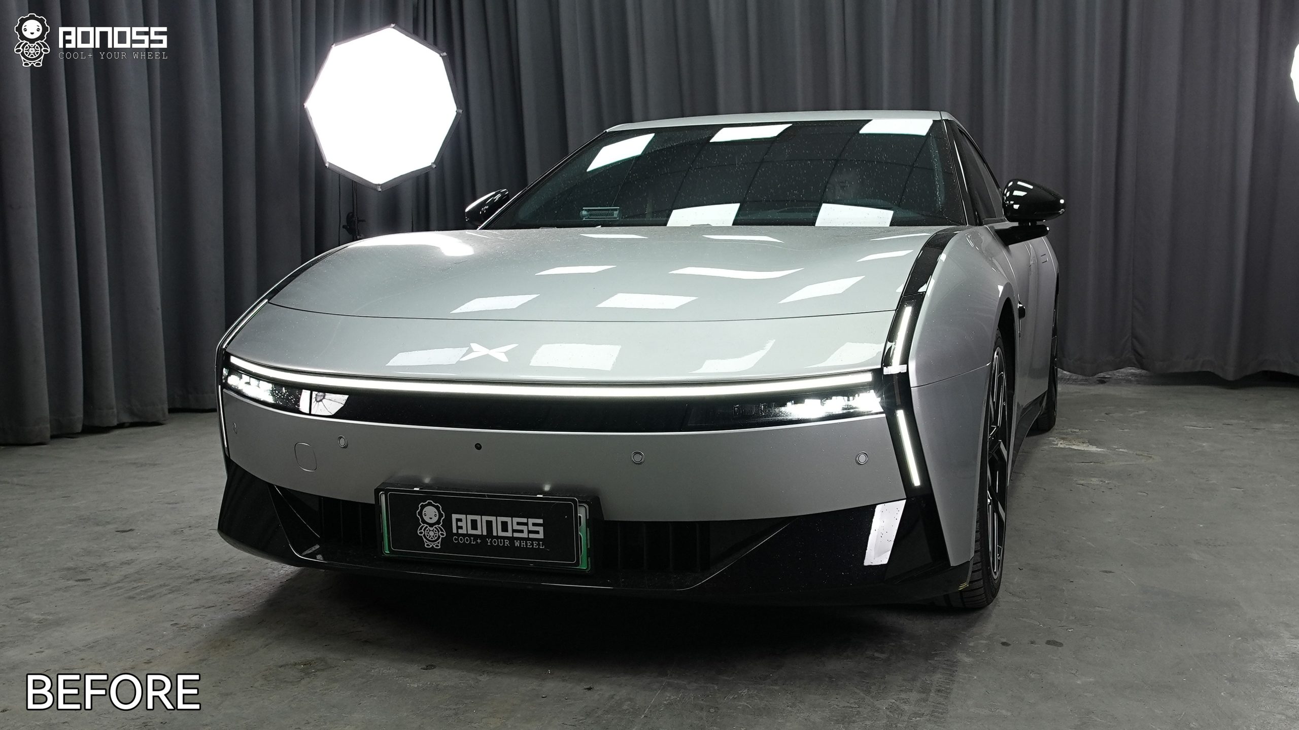 BONOSS Forged Active Cooling 2025 XPeng P7 Wheel Spacers Front 20mm Rear 20mm Before and After (7)