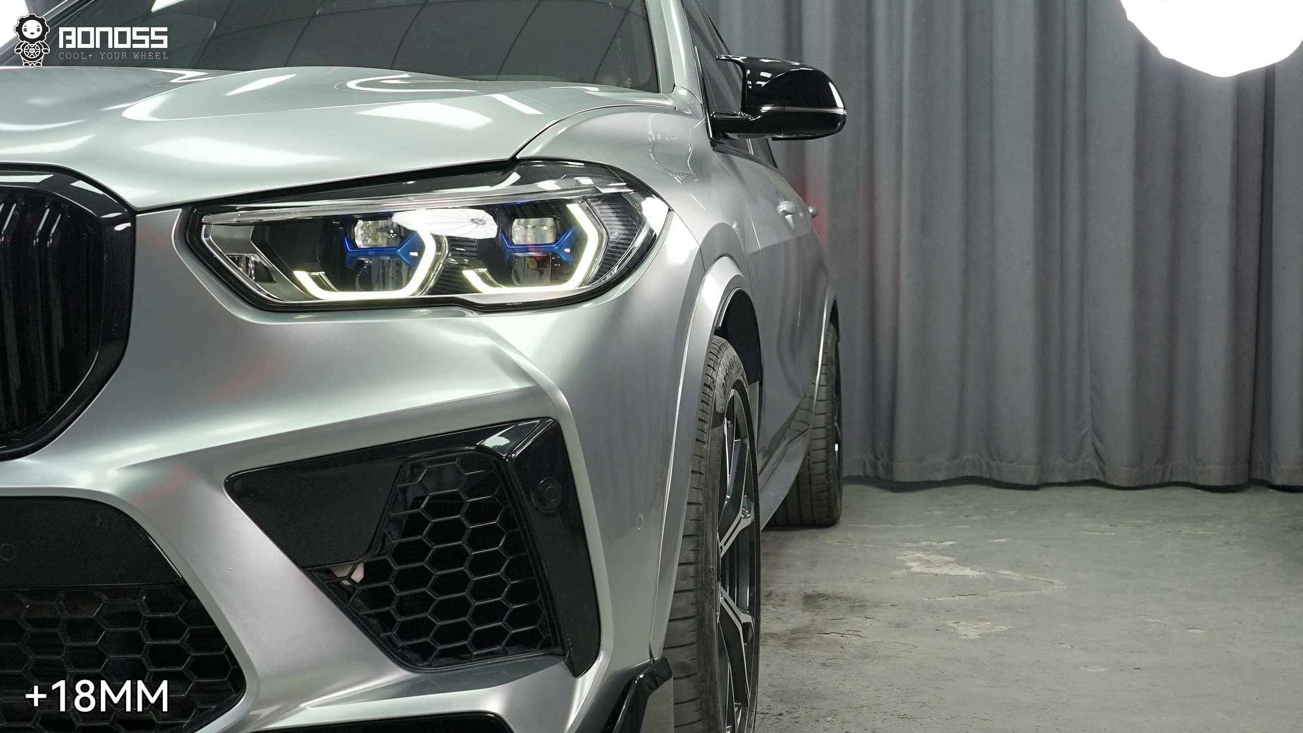 BONOSS Forged Active Cooling BMW X5 Wheel Spacers Front 18mm Rear 30mm Before and After (2)