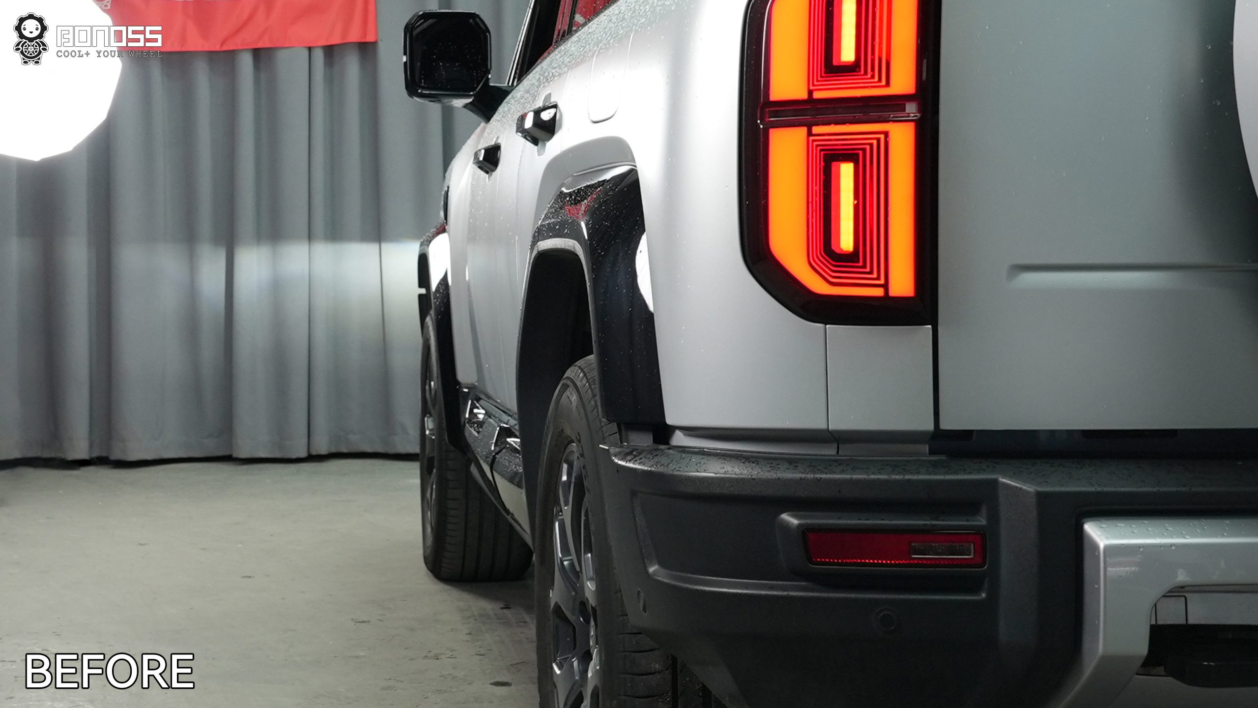 BONOSS Forged Active Cooling BYD Leopard 5 Wheel Spacers Front 30mm Rear 35mm Before and After (10)