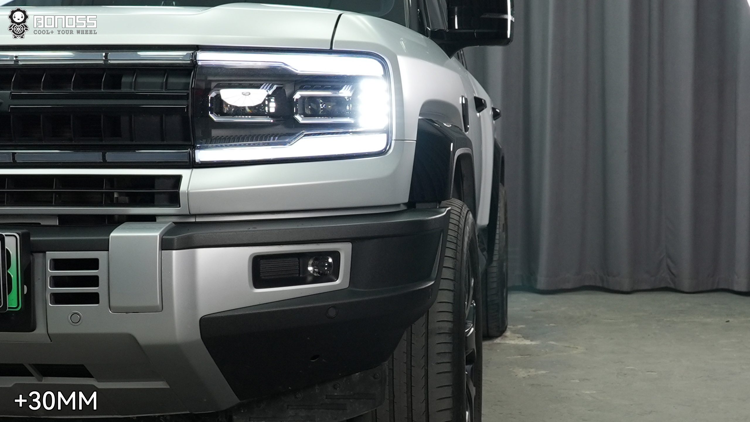 BONOSS Forged Active Cooling BYD Leopard 5 Wheel Spacers Front 30mm Rear 35mm Before and After (3)