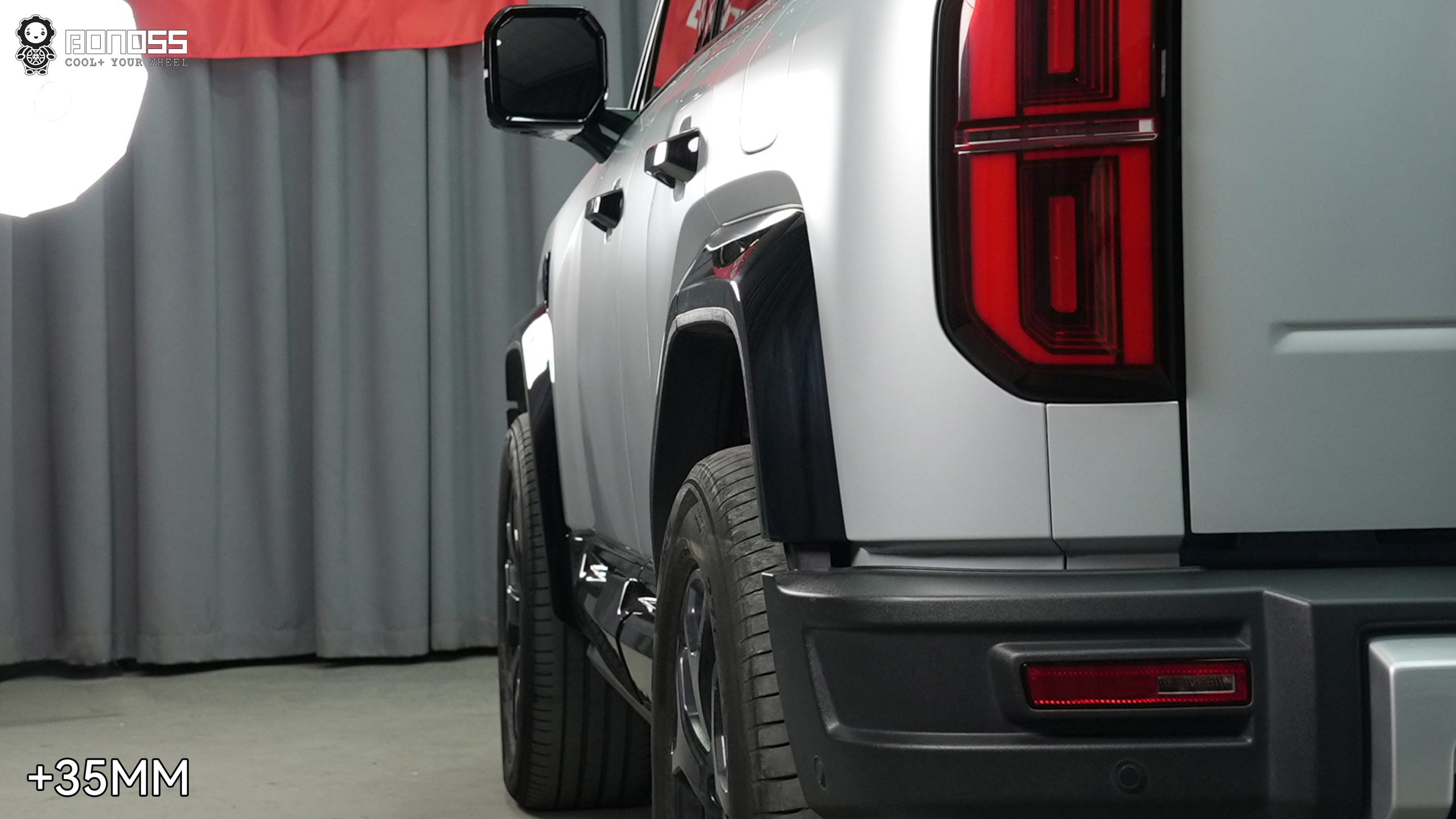 BONOSS Forged Active Cooling BYD Leopard 5 Wheel Spacers Front 30mm Rear 35mm Before and After (5)