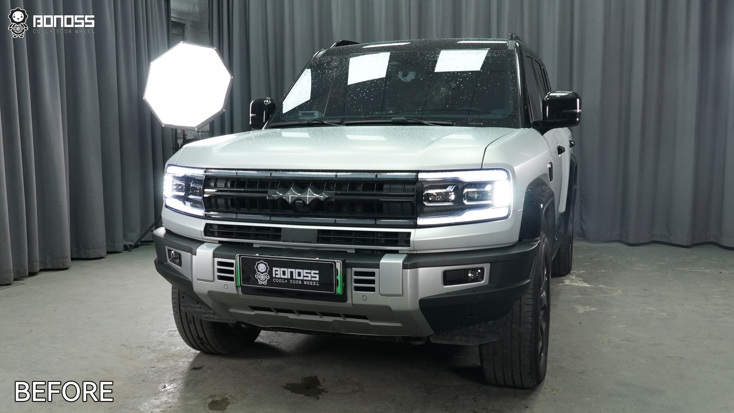 BONOSS Forged Active Cooling BYD Leopard 5 Wheel Spacers Front 30mm Rear 35mm Before and After (7)