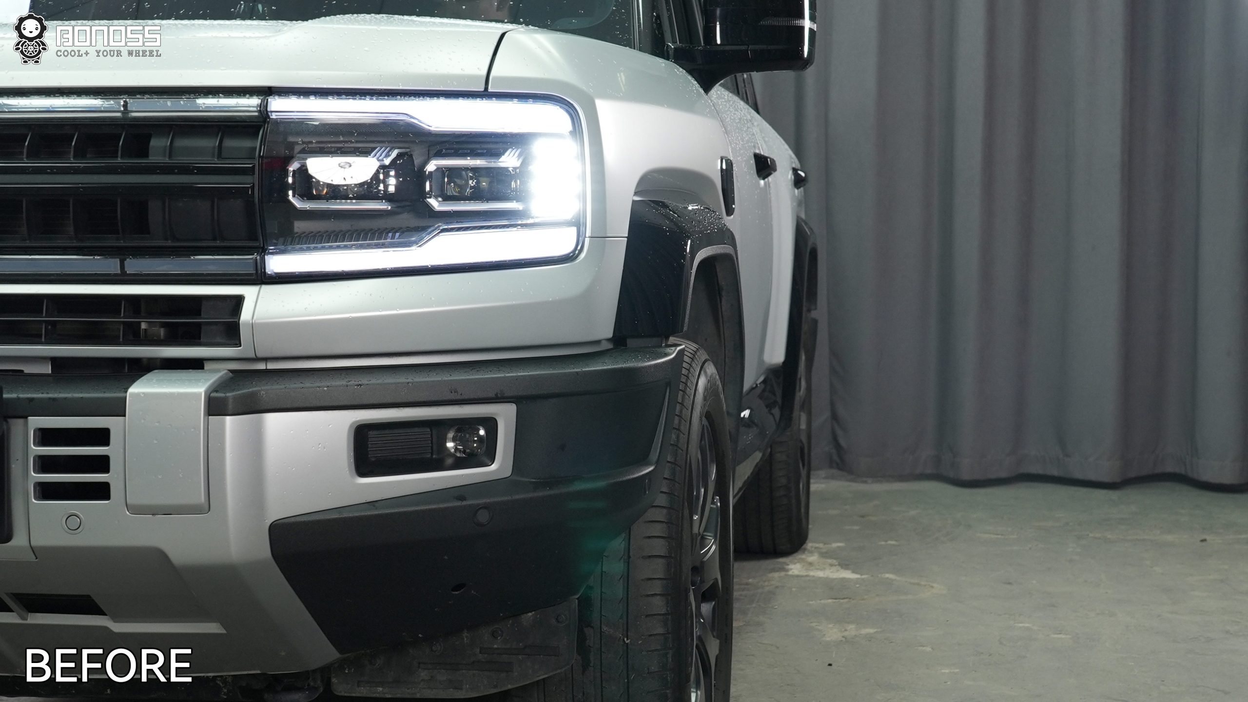 BONOSS Forged Active Cooling BYD Leopard 5 Wheel Spacers Front 30mm Rear 35mm Before and After (8)