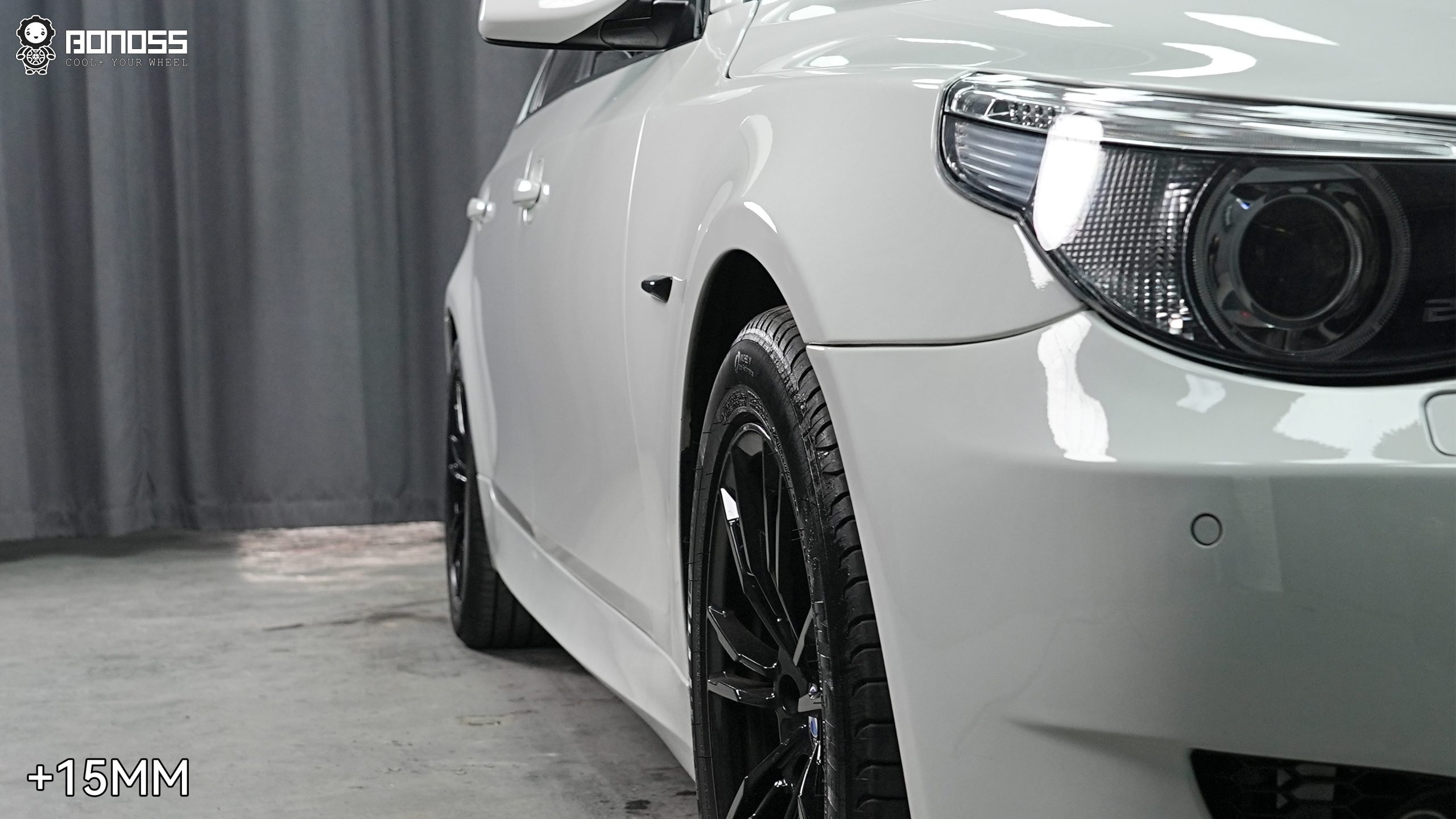 BONOSS Forged Lightweight Plus 2007 BMW 530i Wheel Spacers Front 15mm Rear 25mm Before and After (3)