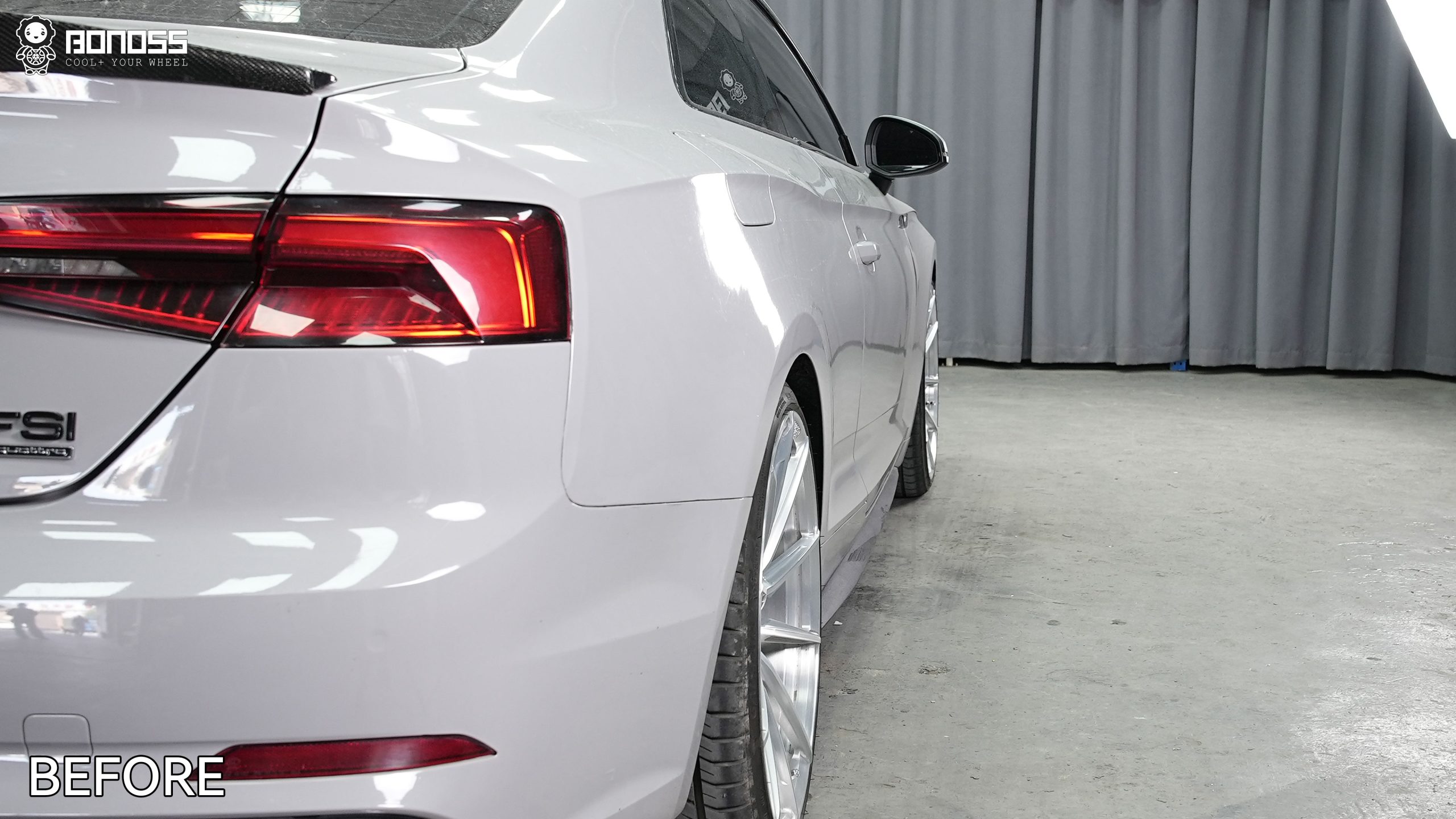 BONOSS Forged Lightweight Plus 2017 Audi A5 Wheel Spacers Front 12mm Rear 15mm Before and After (11)