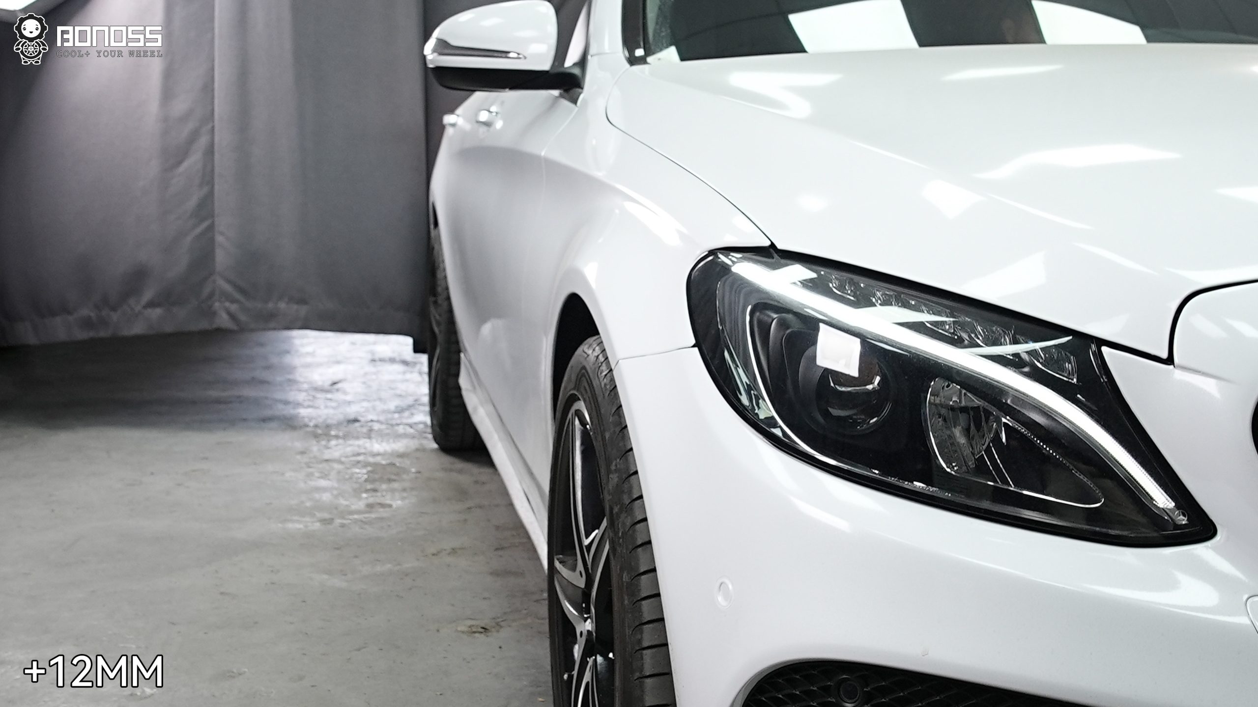 BONOSS Forged Lightweight Plus 2018 Mercedes-Benz C-Class Wheel Spacers Front 12mm Rear 15mm Before and After (4)