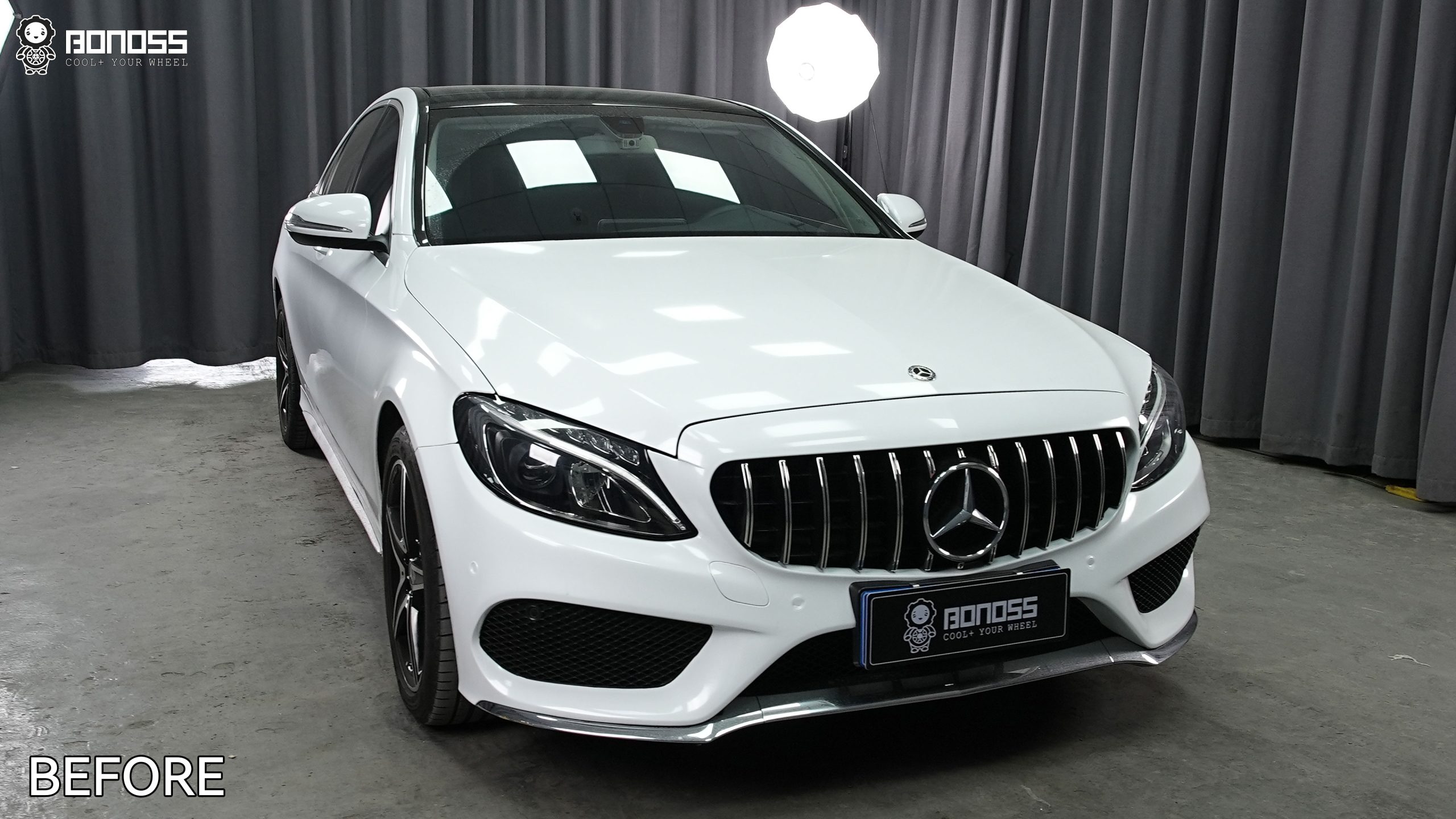 BONOSS Forged Lightweight Plus 2018 Mercedes-Benz C-Class Wheel Spacers Front 12mm Rear 15mm Before and After (7)