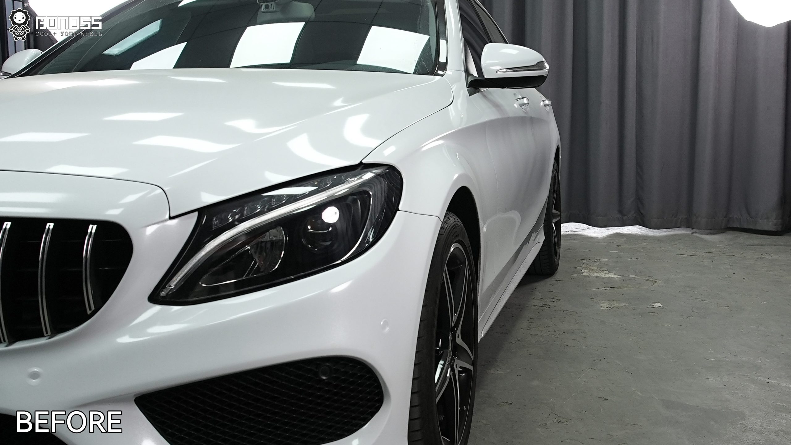 BONOSS Forged Lightweight Plus 2018 Mercedes-Benz C-Class Wheel Spacers Front 12mm Rear 15mm Before and After (8)