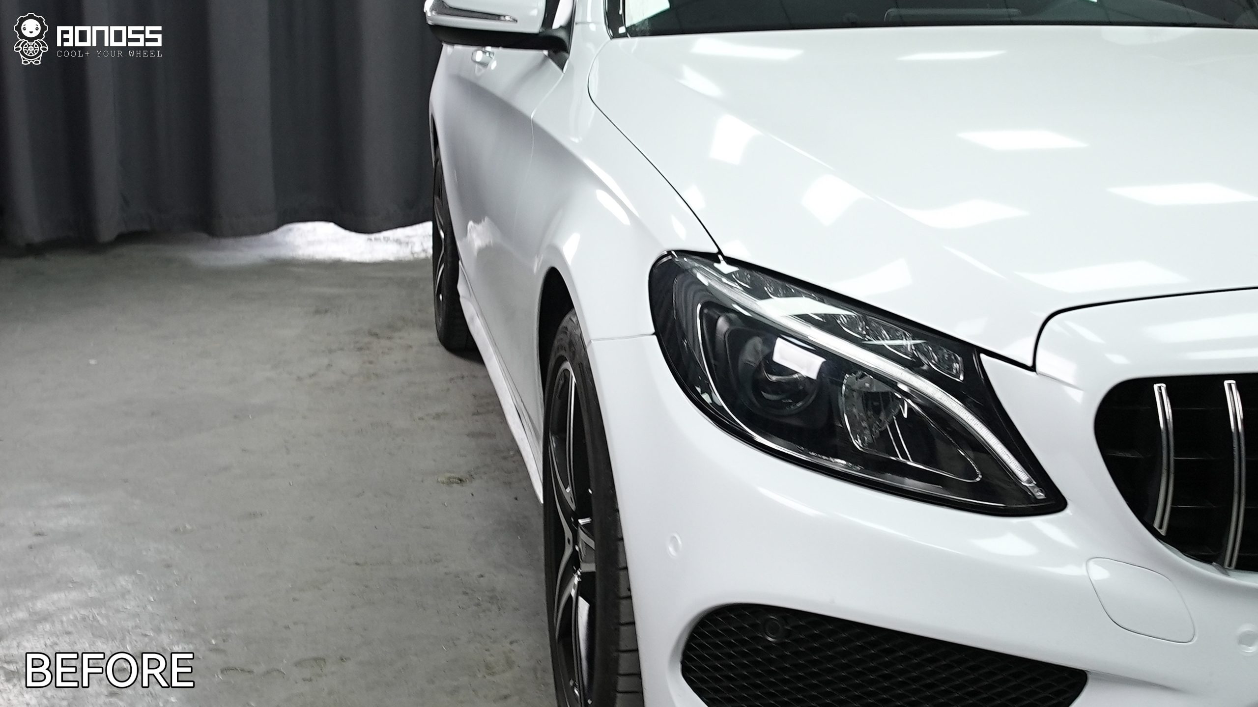 BONOSS Forged Lightweight Plus 2018 Mercedes-Benz C-Class Wheel Spacers Front 12mm Rear 15mm Before and After (9)