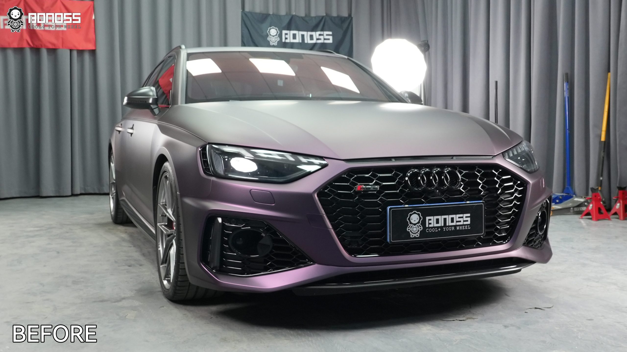 BONOSS Forged Lightweight Plus 2021 Audi RS4 Wheel Spacers Front 12mm Rear 12mm Before and After (7)