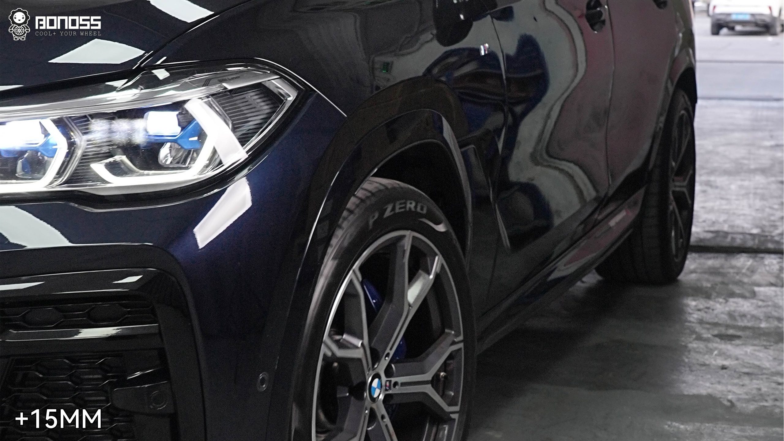 BONOSS Forged Lightweight Plus 2022 BMW X6 Wheel Spacers Front 15mm Rear 20mm Before and After (3)