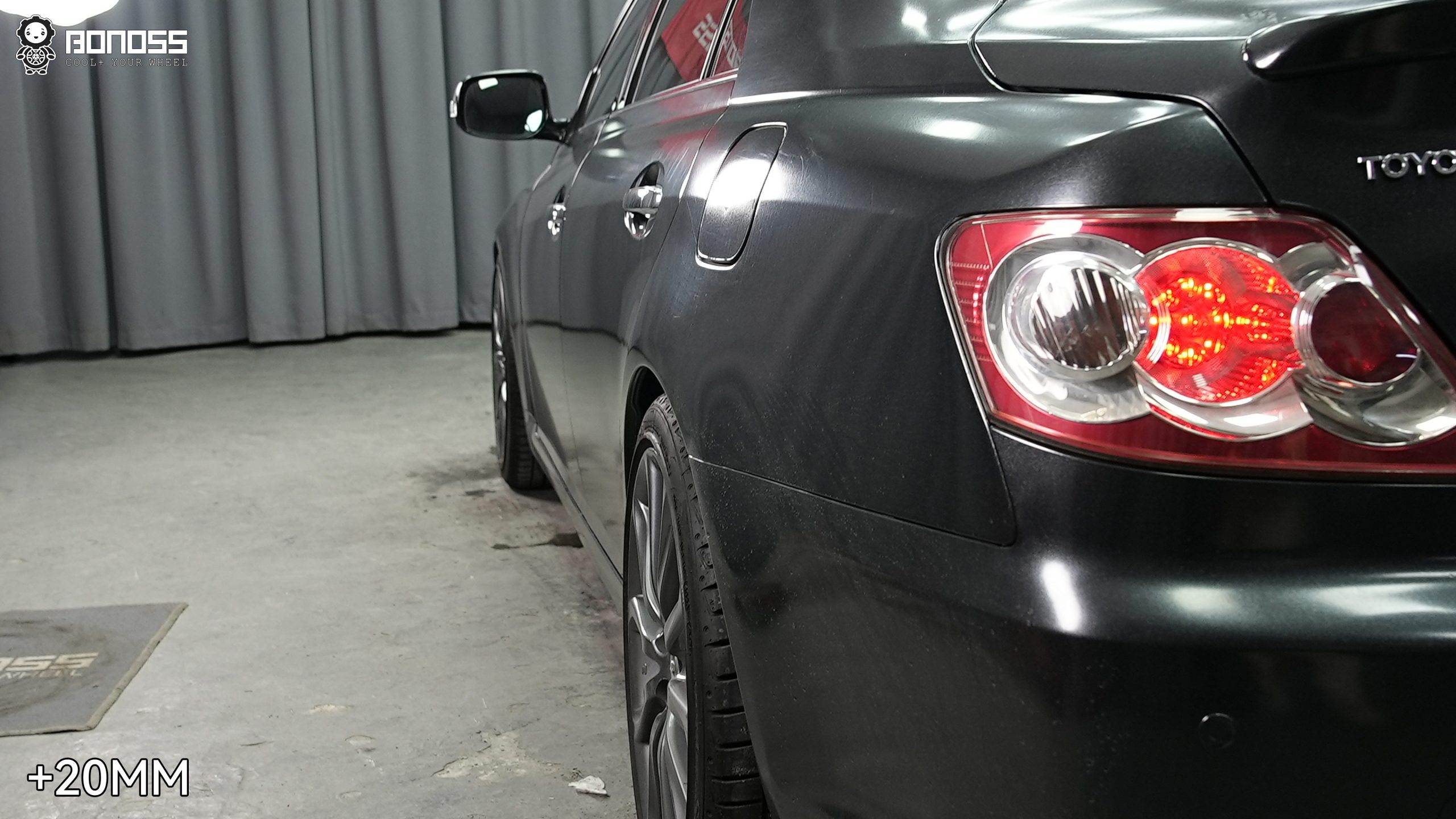 BONOSS Forged Active Cooling 2007 Toyota Mark X Wheel Spacers Front 20mm Rear 20mm Before and After (5)