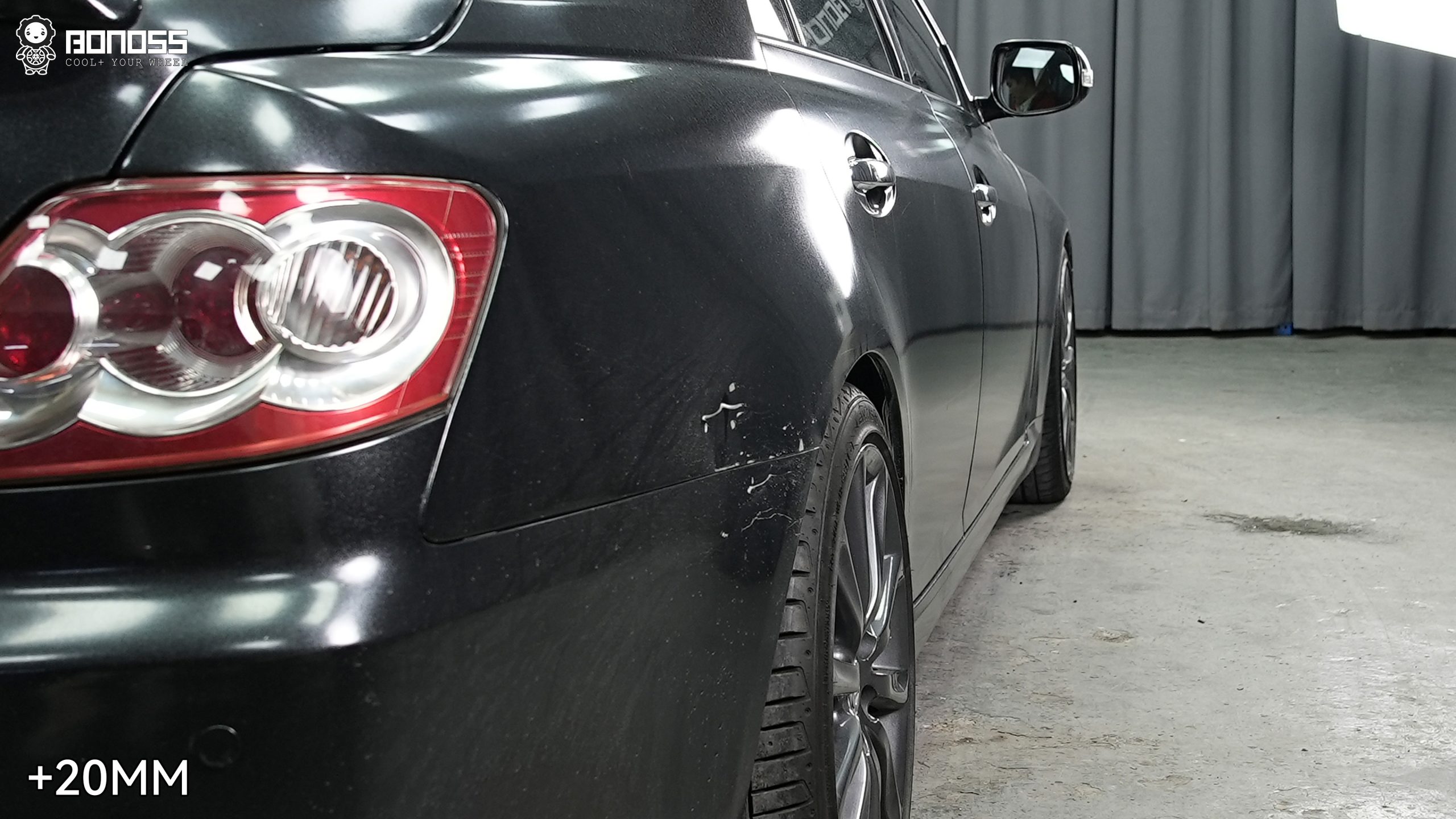 BONOSS Forged Active Cooling 2007 Toyota Mark X Wheel Spacers Front 20mm Rear 20mm Before and After (6)