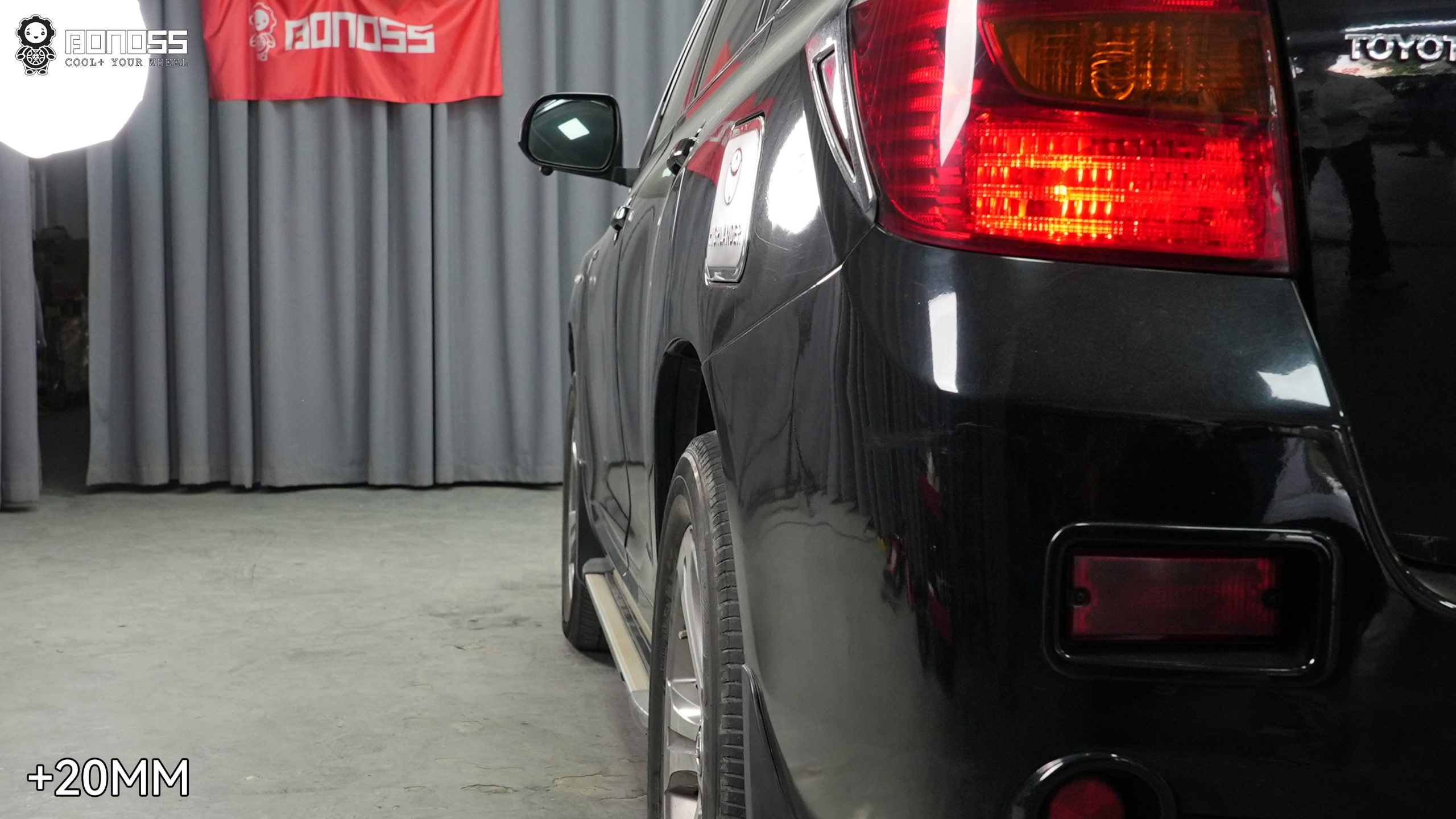 BONOSS Forged Active Cooling 2009 Toyota Highlander Wheel Spacers Front 20mm Rear 20mm Before and After (5)