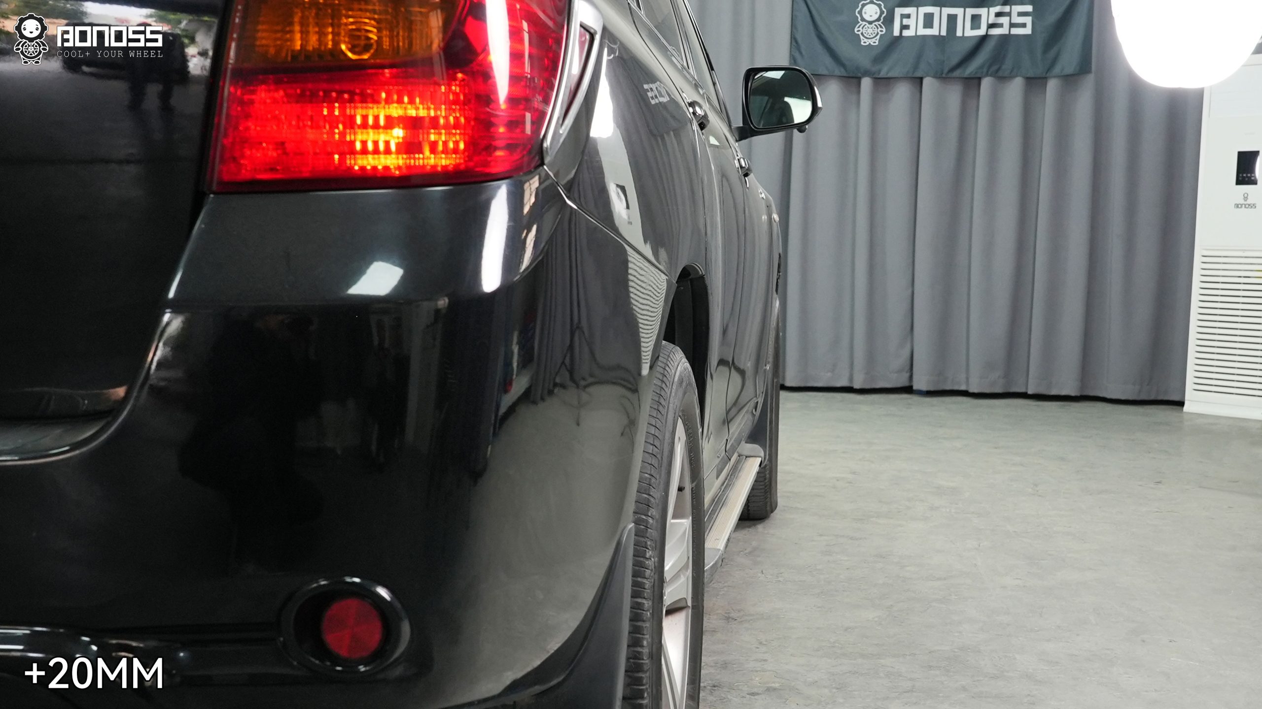 BONOSS Forged Active Cooling 2009 Toyota Highlander Wheel Spacers Front 20mm Rear 20mm Before and After (6)