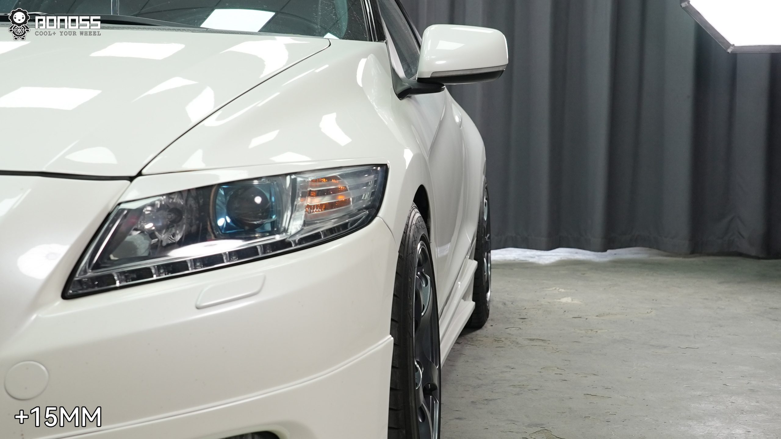 BONOSS Forged Active Cooling 2012 Honda CR-Z Wheel Spacers Front 15mm Rear 15mm Before and After (3)