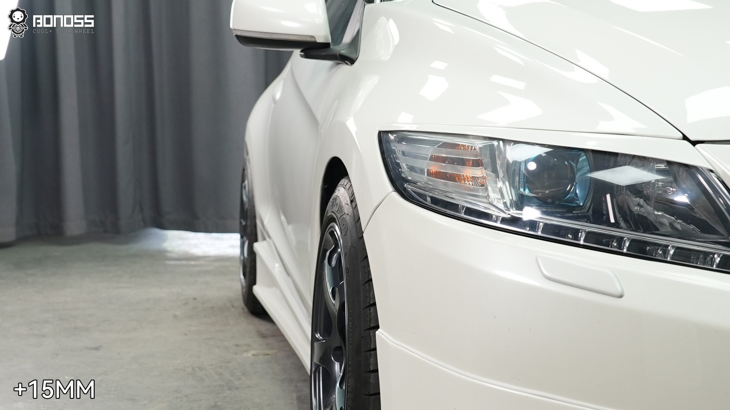 BONOSS Forged Active Cooling 2012 Honda CR-Z Wheel Spacers Front 15mm Rear 15mm Before and After (4)