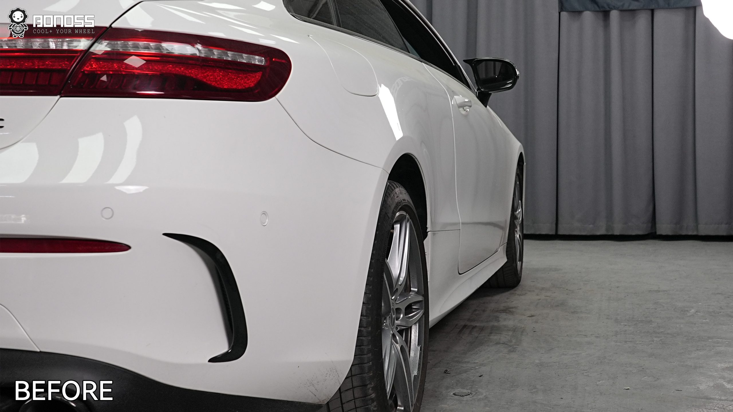 BONOSS Forged Active Cooling 2017 Mercedes-Benz E-Class Wheel Spacers Front 25mm Rear 15mm Before and After (11)