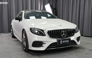 BONOSS Forged Active Cooling 2017 Mercedes-Benz E-Class Wheel Spacers Front 25mm Rear 15mm Before and After (2)