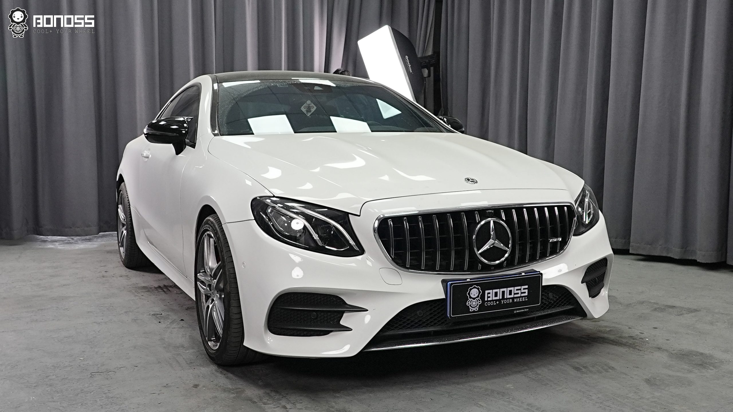 BONOSS Forged Active Cooling 2017 Mercedes-Benz E-Class Wheel Spacers Front 25mm Rear 15mm Before and After (2)