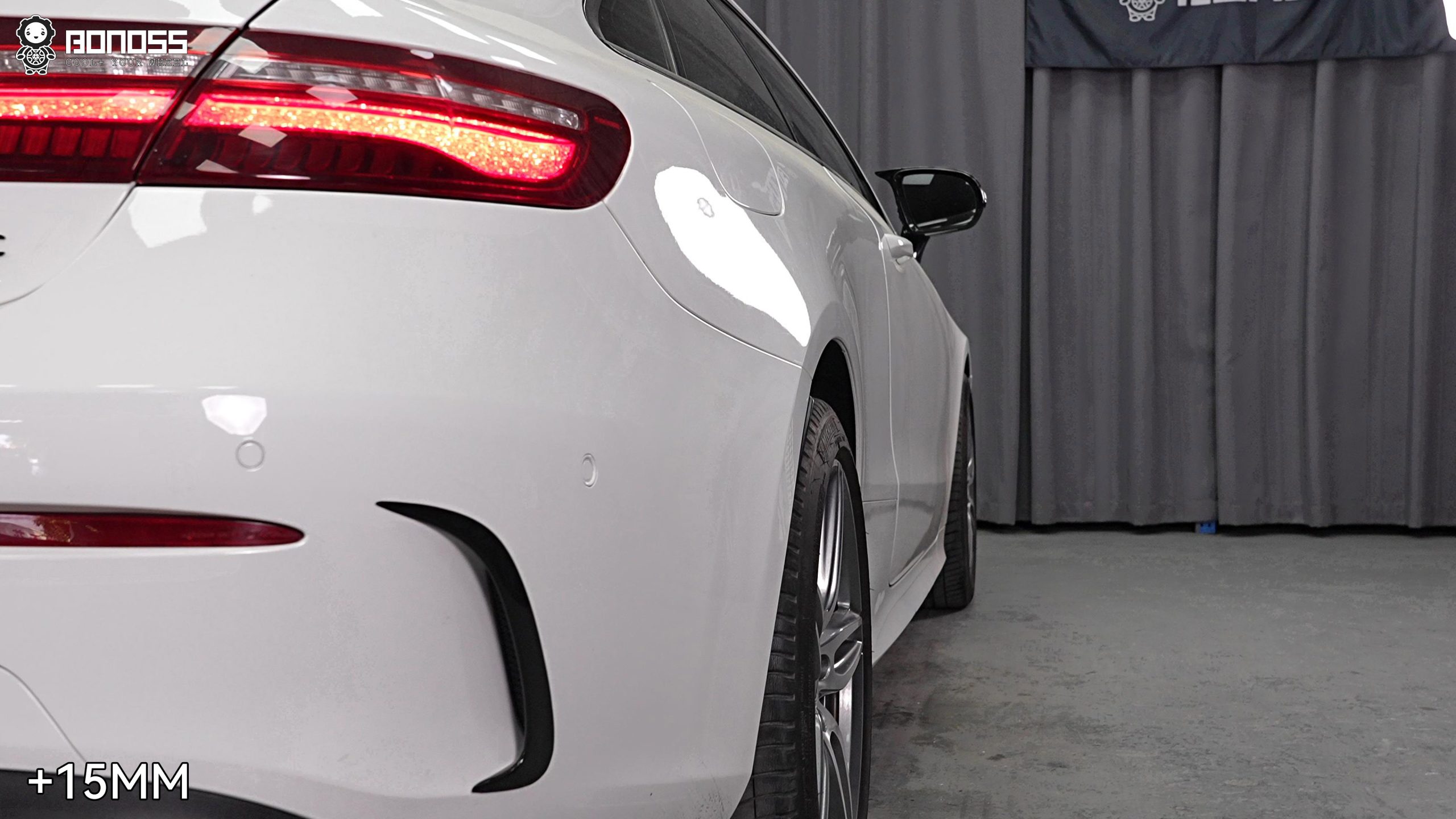 BONOSS Forged Active Cooling 2017 Mercedes-Benz E-Class Wheel Spacers Front 25mm Rear 15mm Before and After (6)