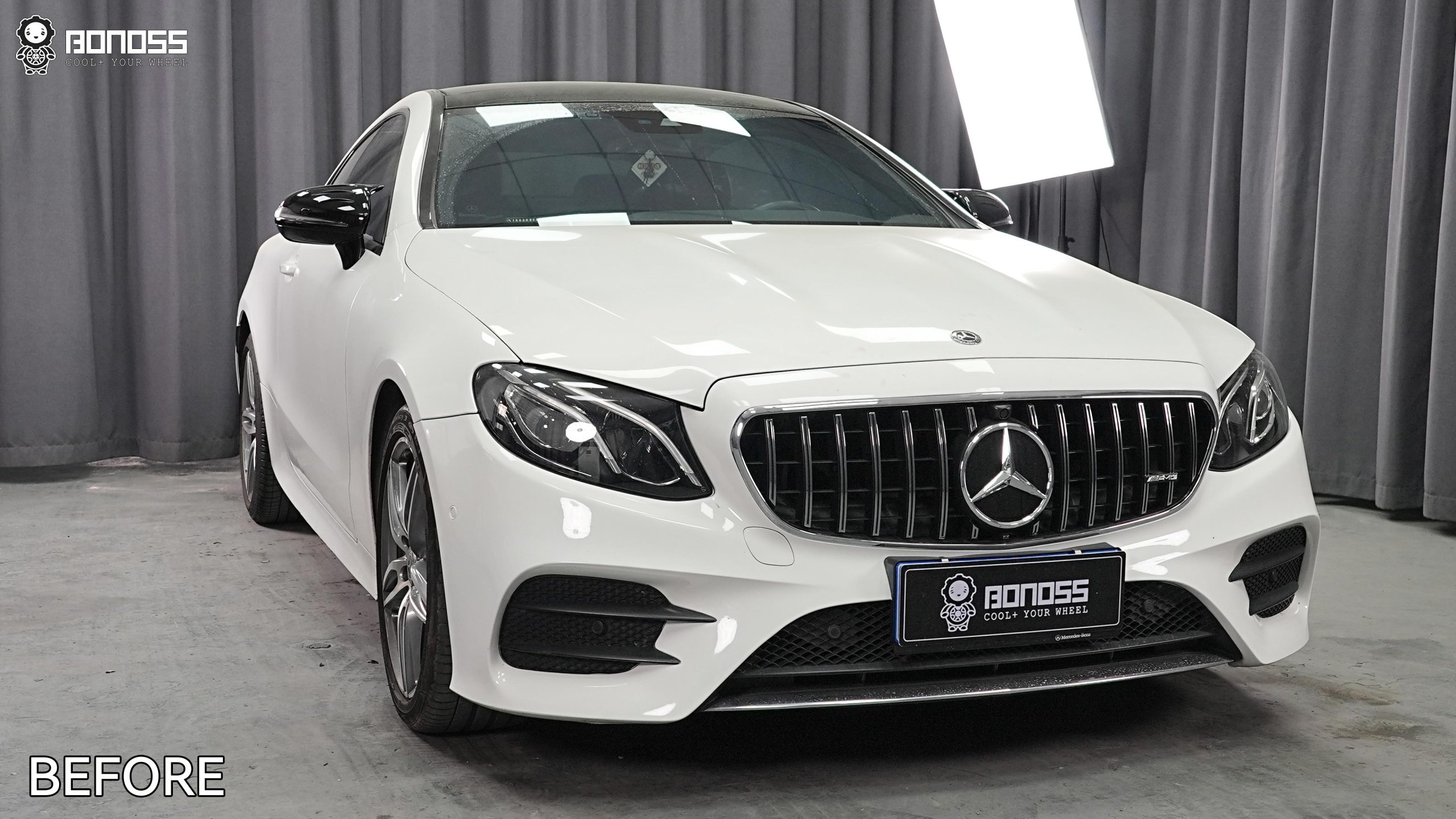 BONOSS Forged Active Cooling 2017 Mercedes-Benz E-Class Wheel Spacers Front 25mm Rear 15mm Before and After (7)