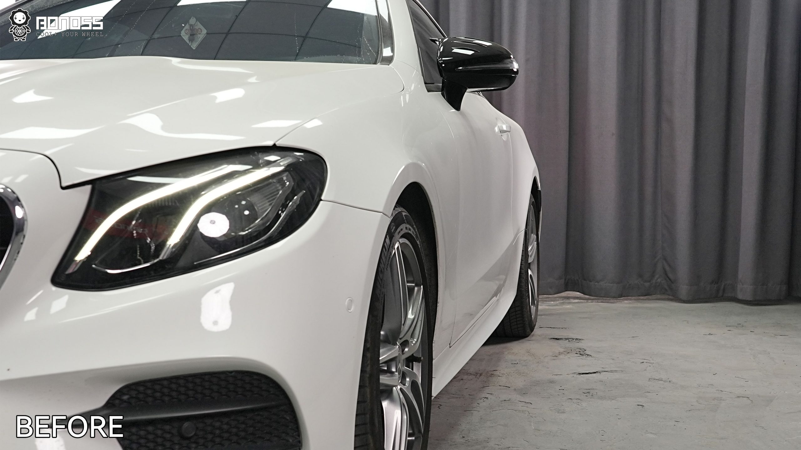 BONOSS Forged Active Cooling 2017 Mercedes-Benz E-Class Wheel Spacers Front 25mm Rear 15mm Before and After (8)