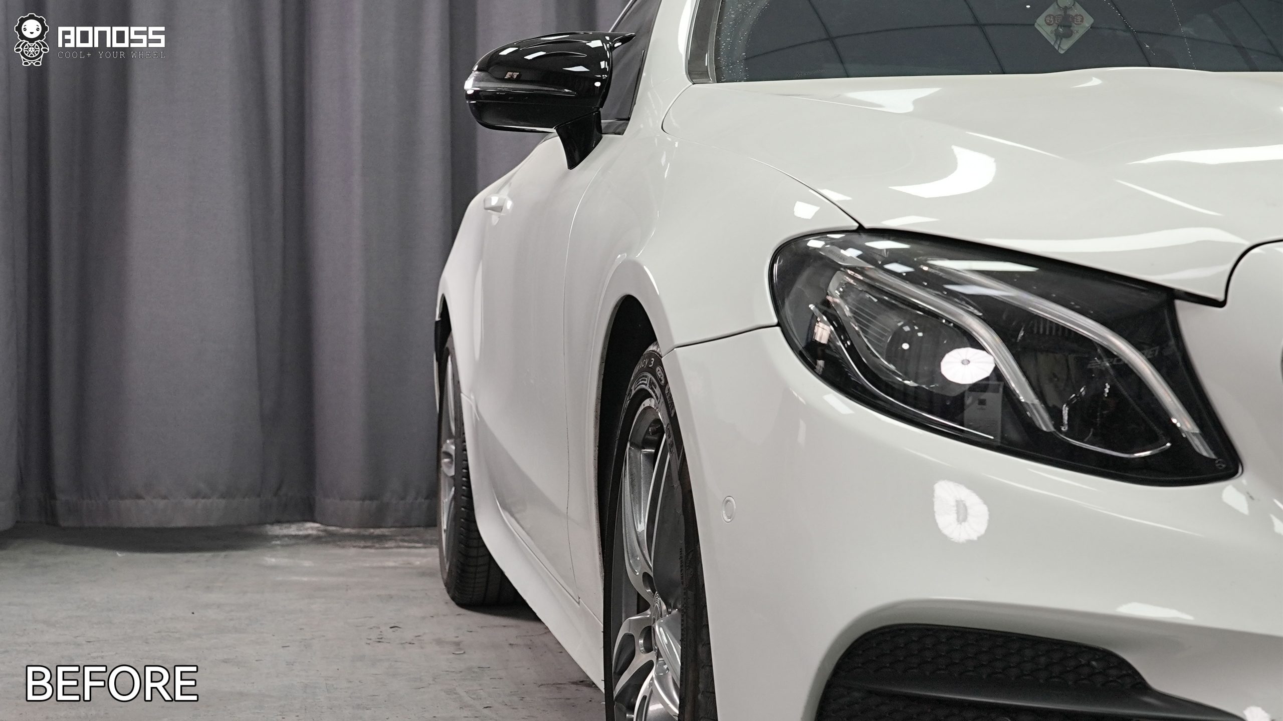 BONOSS Forged Active Cooling 2017 Mercedes-Benz E-Class Wheel Spacers Front 25mm Rear 15mm Before and After (9)