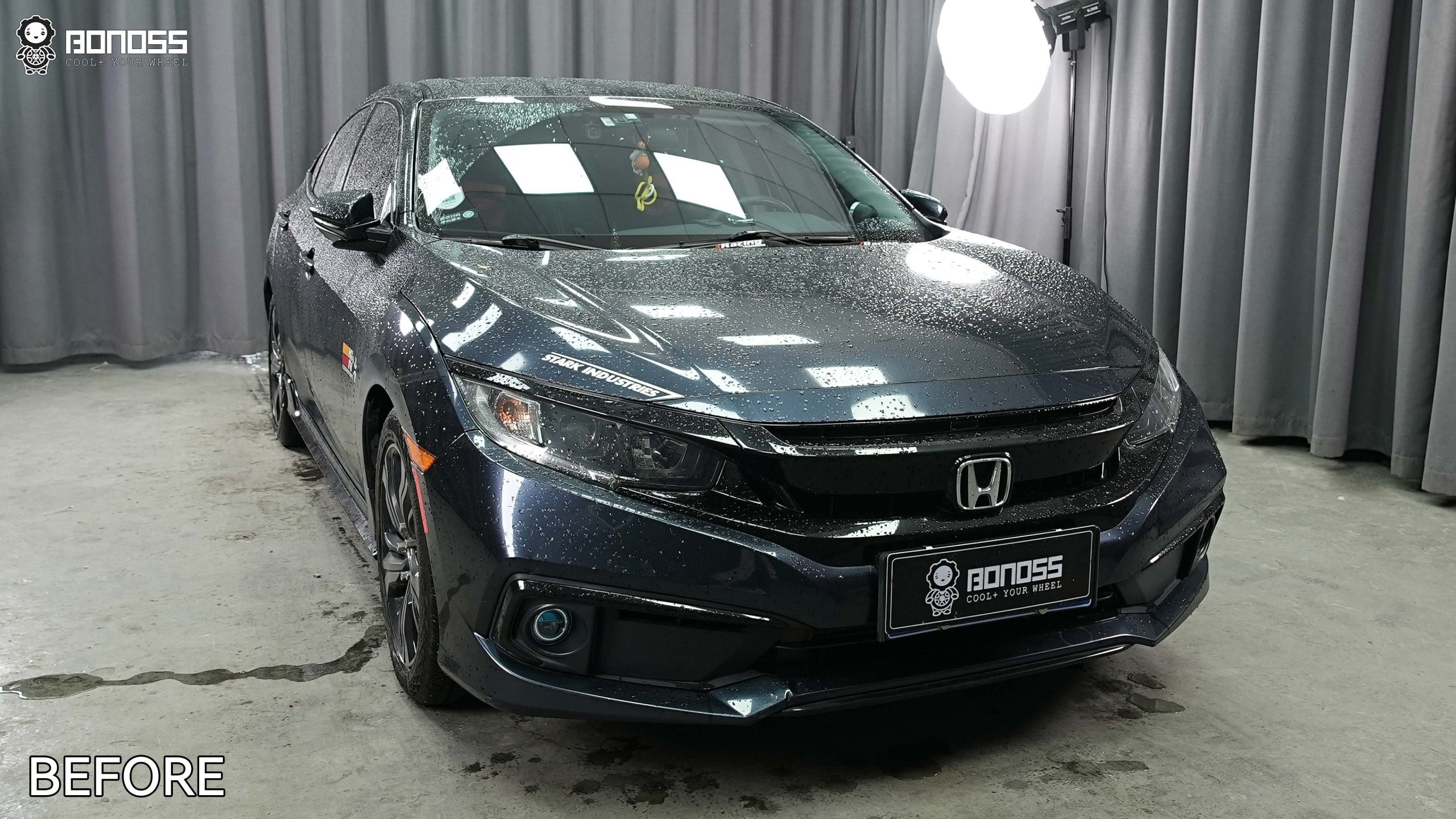 BONOSS Forged Active Cooling 2019 Honda Civic Wheel Spacers Front 20mm Rear 25mm Before and After (7)