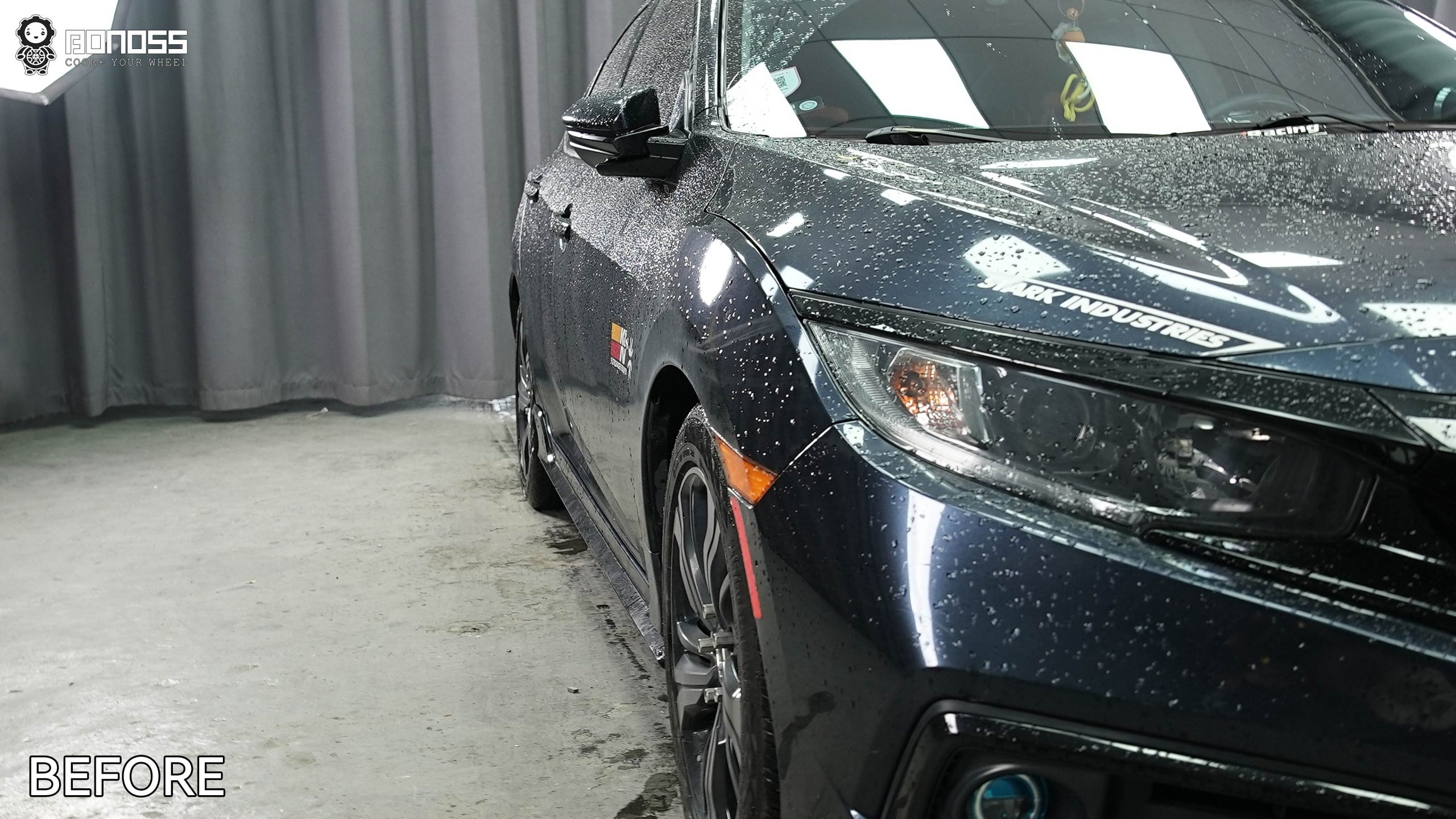 BONOSS Forged Active Cooling 2019 Honda Civic Wheel Spacers Front 20mm Rear 25mm Before and After (9)