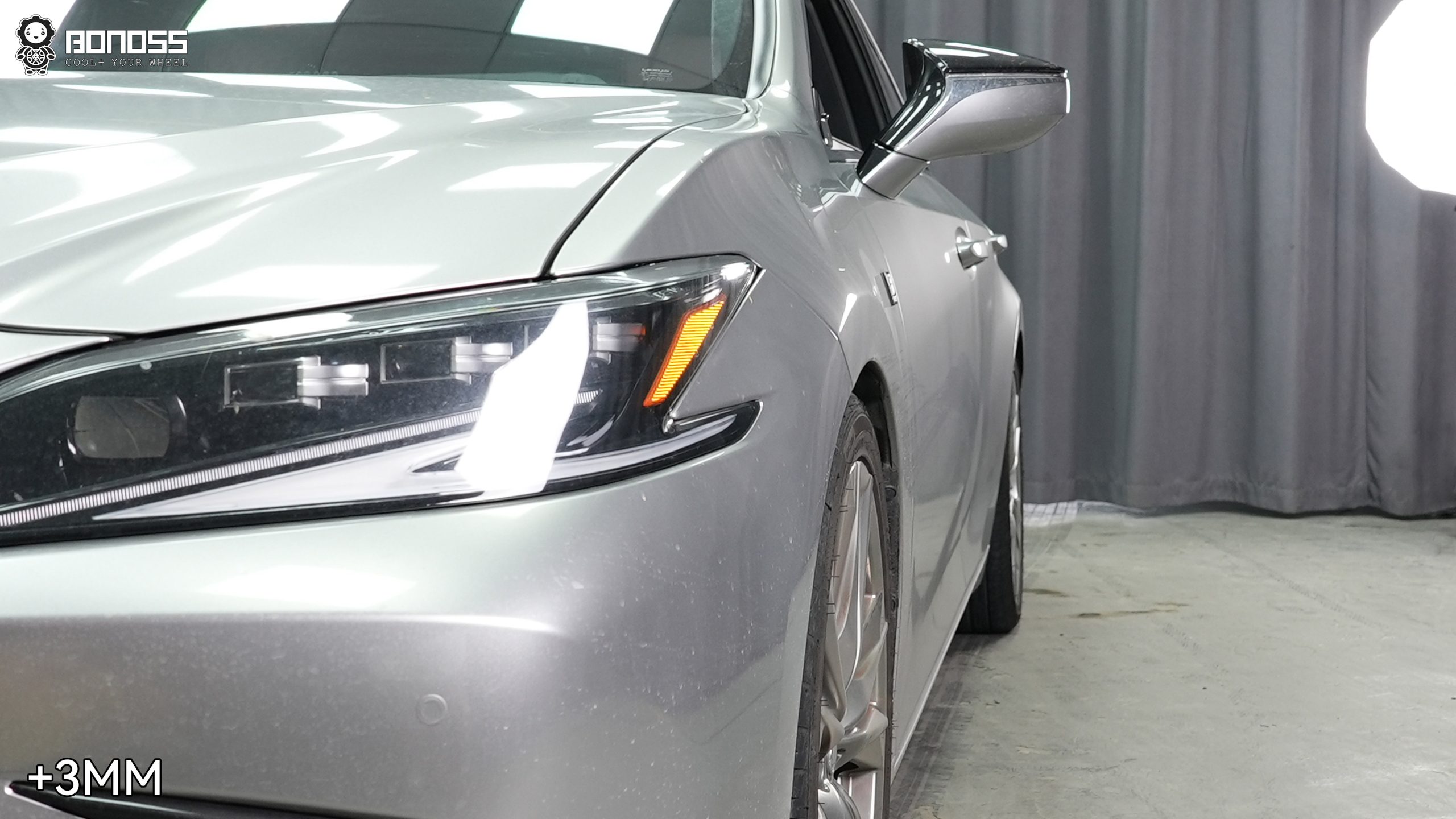 BONOSS Forged Active Cooling 2022 Lexus ES Wheel Spacers Front 3mm Rear 15mm Before and After (2)