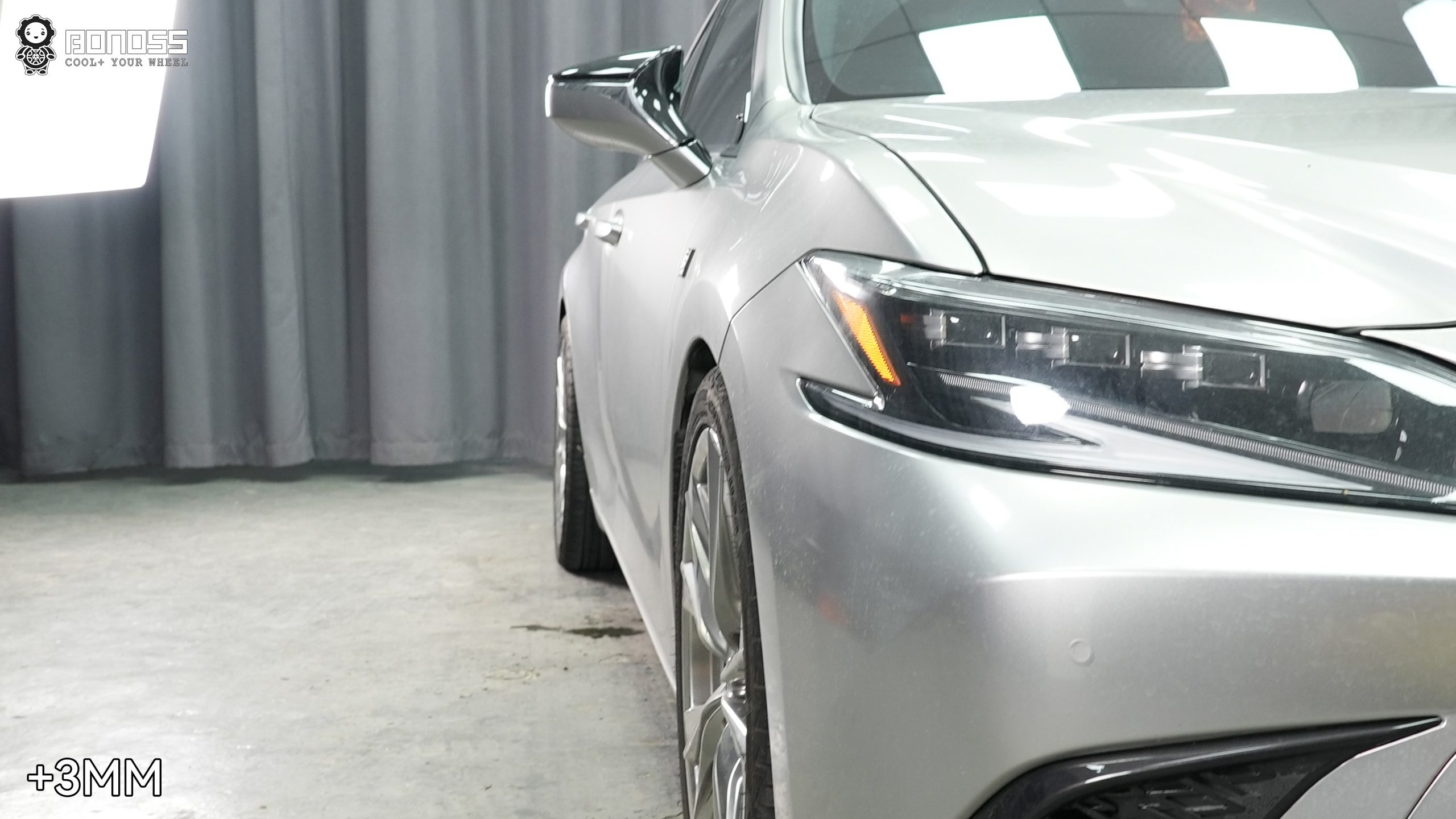 BONOSS Forged Active Cooling 2022 Lexus ES Wheel Spacers Front 3mm Rear 15mm Before and After (3)