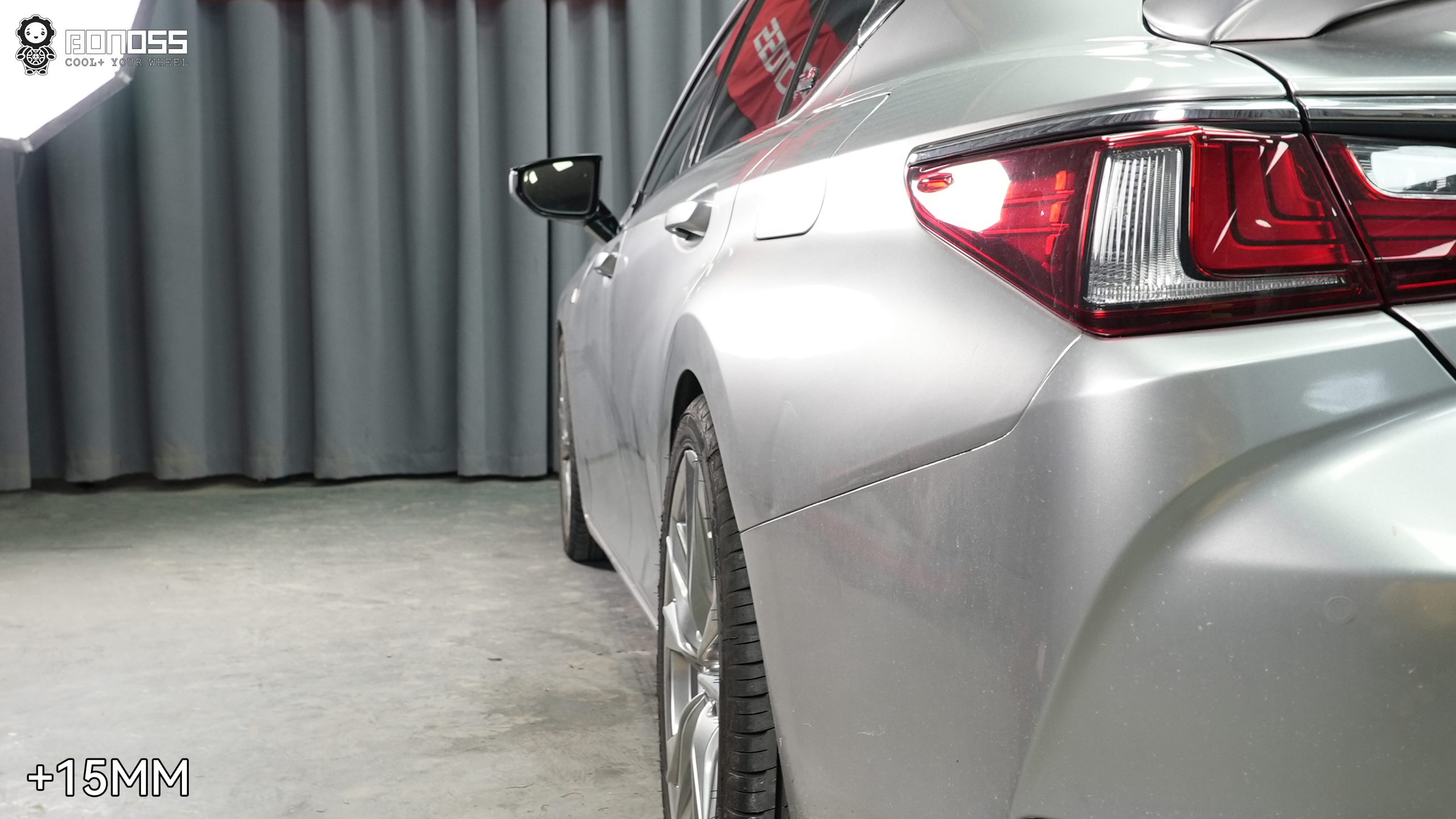 BONOSS Forged Active Cooling 2022 Lexus ES Wheel Spacers Front 3mm Rear 15mm Before and After (4)
