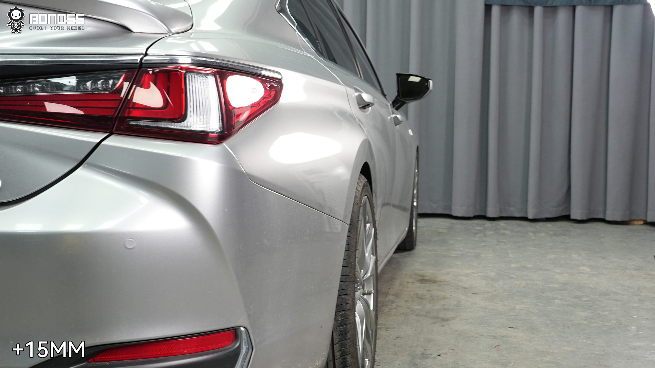 BONOSS Forged Active Cooling 2022 Lexus ES Wheel Spacers Front 3mm Rear 15mm Before and After (5)