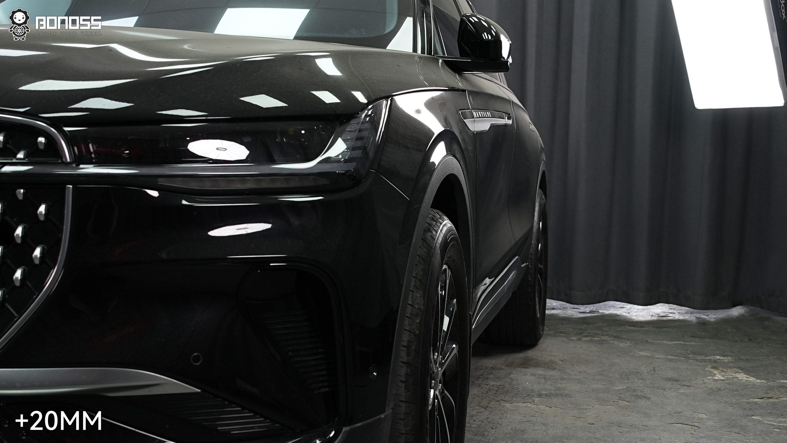 BONOSS Forged Active Cooling 2023 Lincoln Nautilus Wheel Spacers Front 20mm Rear 25mm Before and After (3)