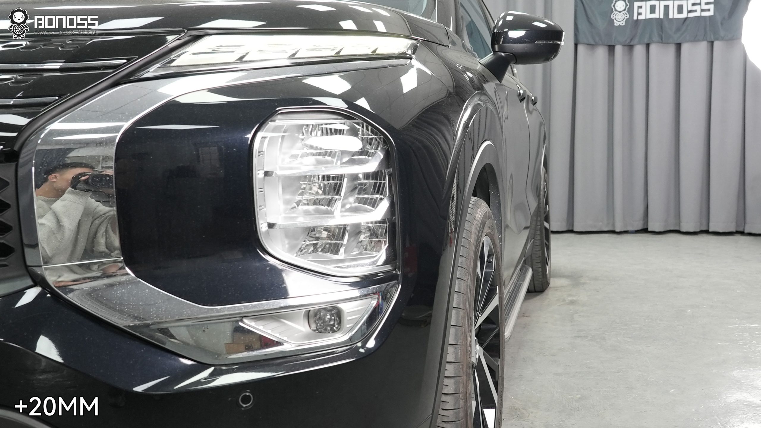 BONOSS Forged Active Cooling 2023 Mitsubishi Outlander Wheel Spacers Front 20mm Rear 25mm Before and After (3)