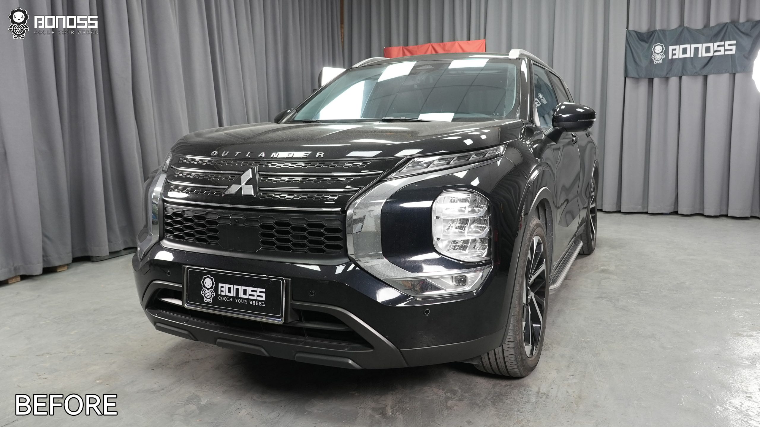 BONOSS Forged Active Cooling 2023 Mitsubishi Outlander Wheel Spacers Front 20mm Rear 25mm Before and After (7)