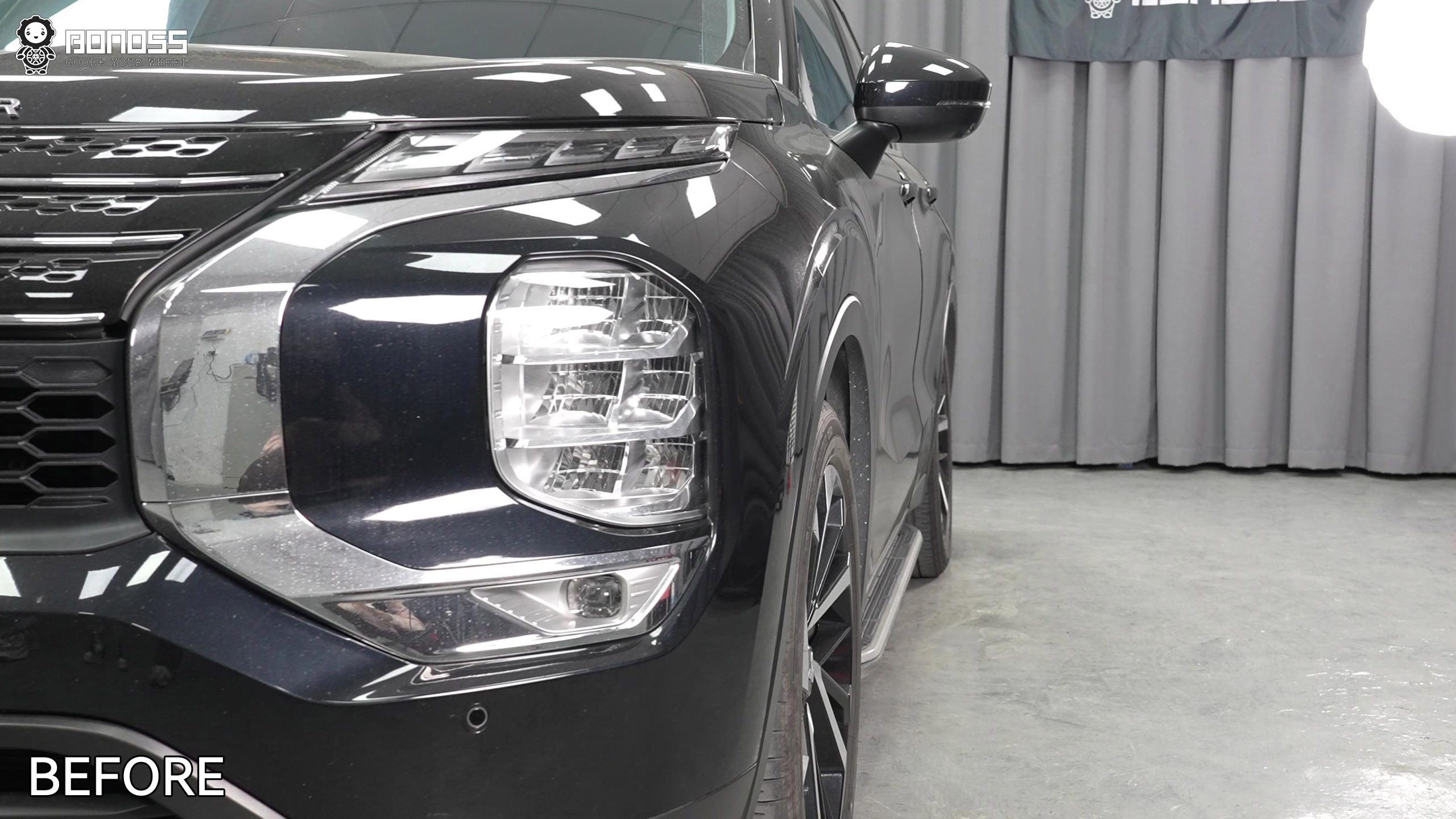 BONOSS Forged Active Cooling 2023 Mitsubishi Outlander Wheel Spacers Front 20mm Rear 25mm Before and After (8)