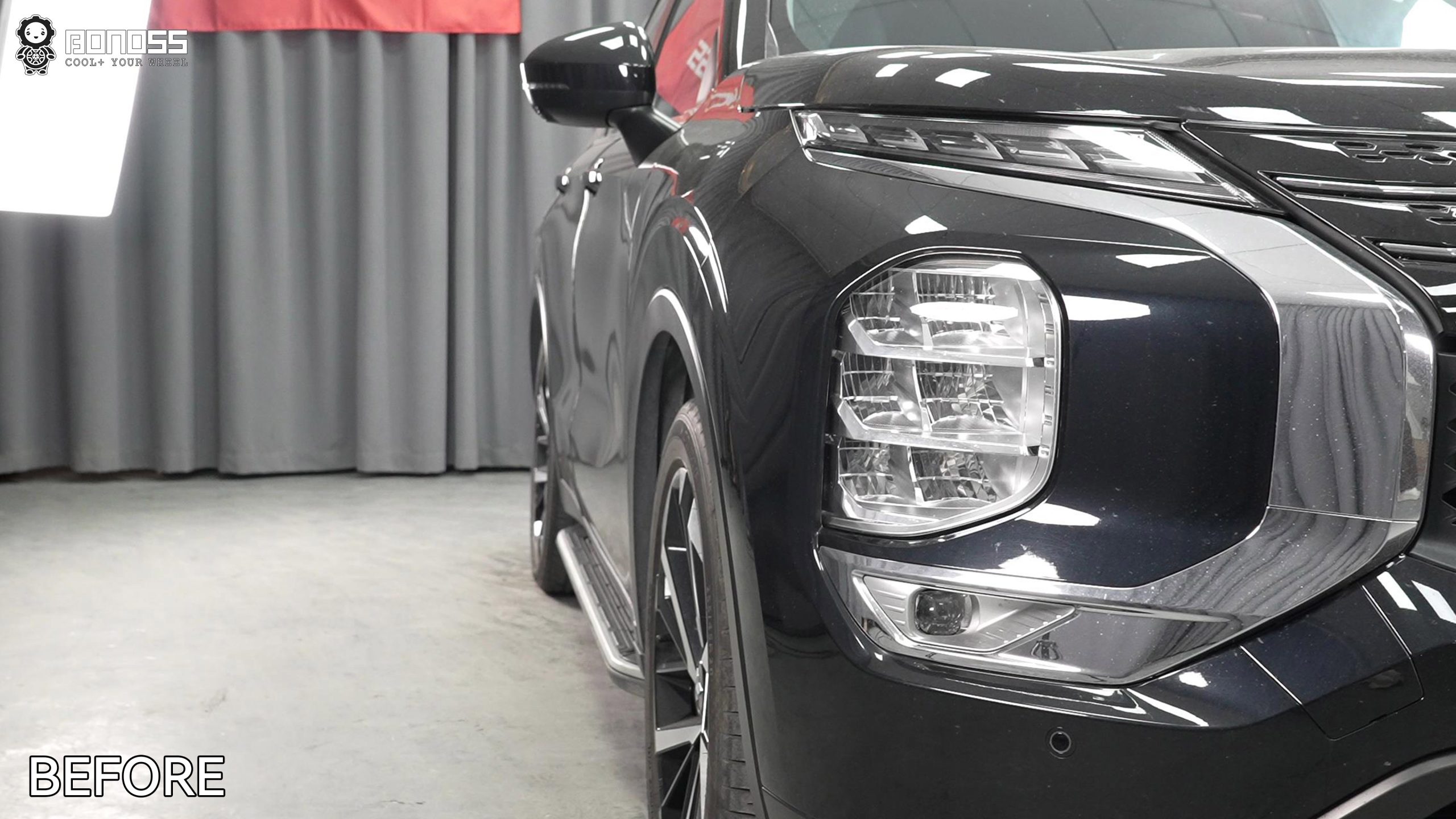 BONOSS Forged Active Cooling 2023 Mitsubishi Outlander Wheel Spacers Front 20mm Rear 25mm Before and After (9)