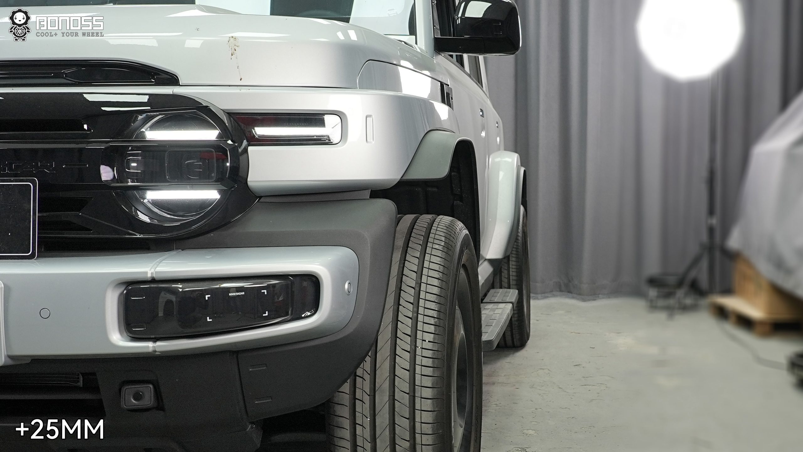 BONOSS Forged Active Cooling 2026 iCAR V23 Wheel Spacers Front 25mm Rear 25mm Before and After (3)