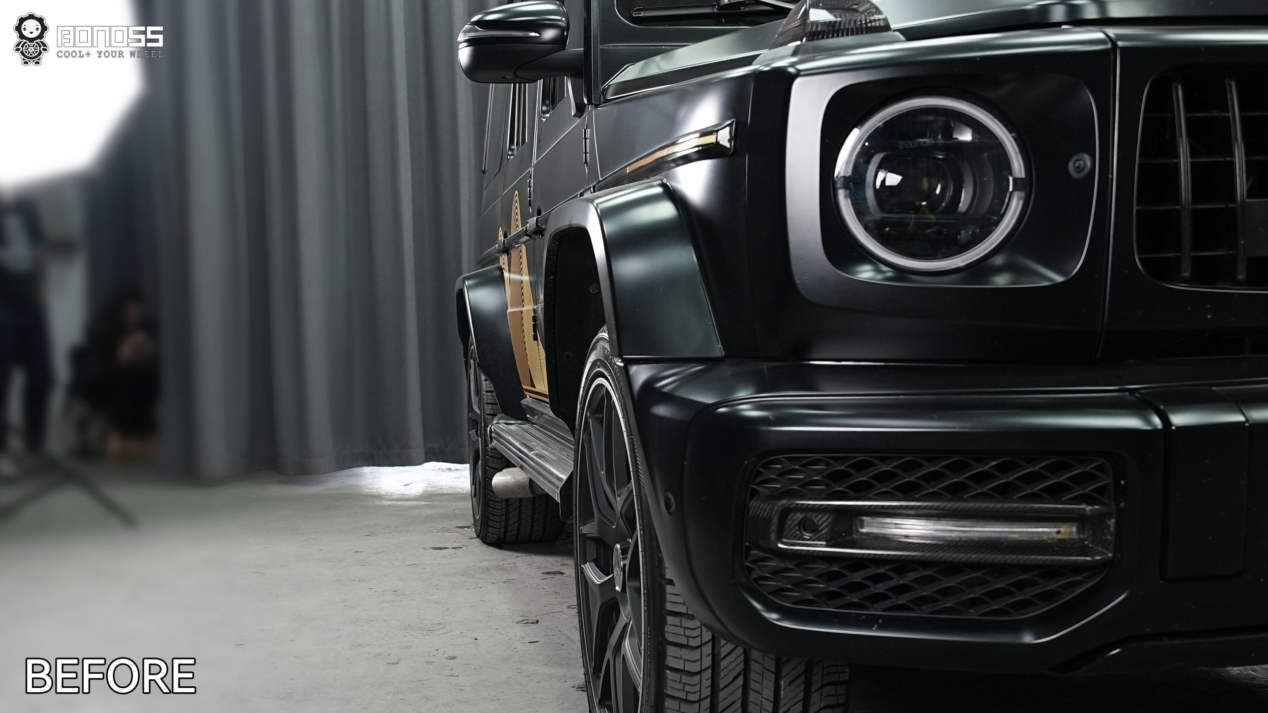 BONOSS Forged Active Cooling Mercedes-Benz G-Class Wheel Spacers Front 35mm Rear 40mm Before and After (9)